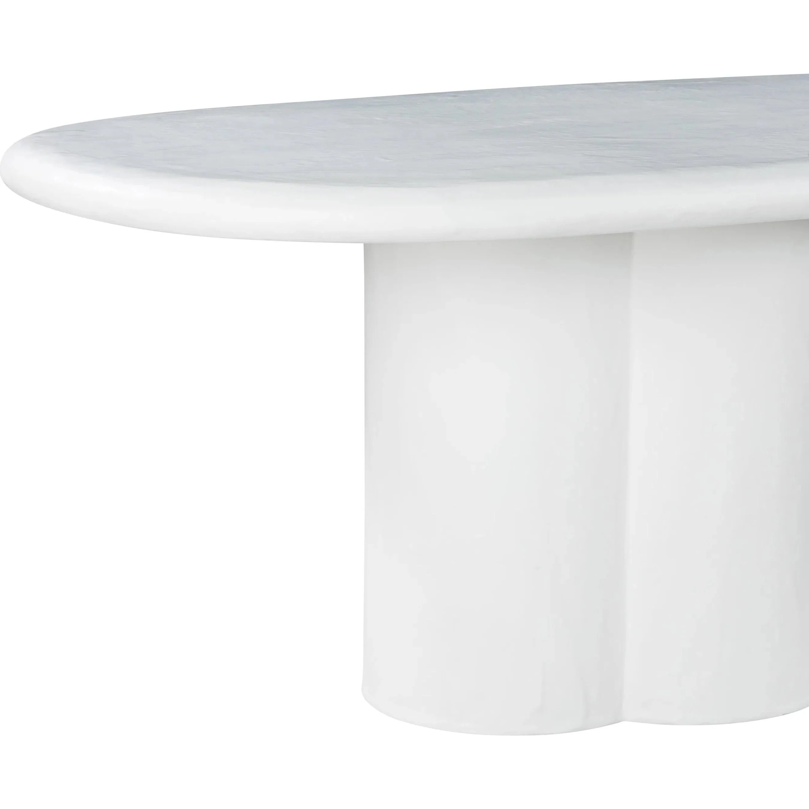 Elika Faux Plaster Oval Dining Table - Image 9