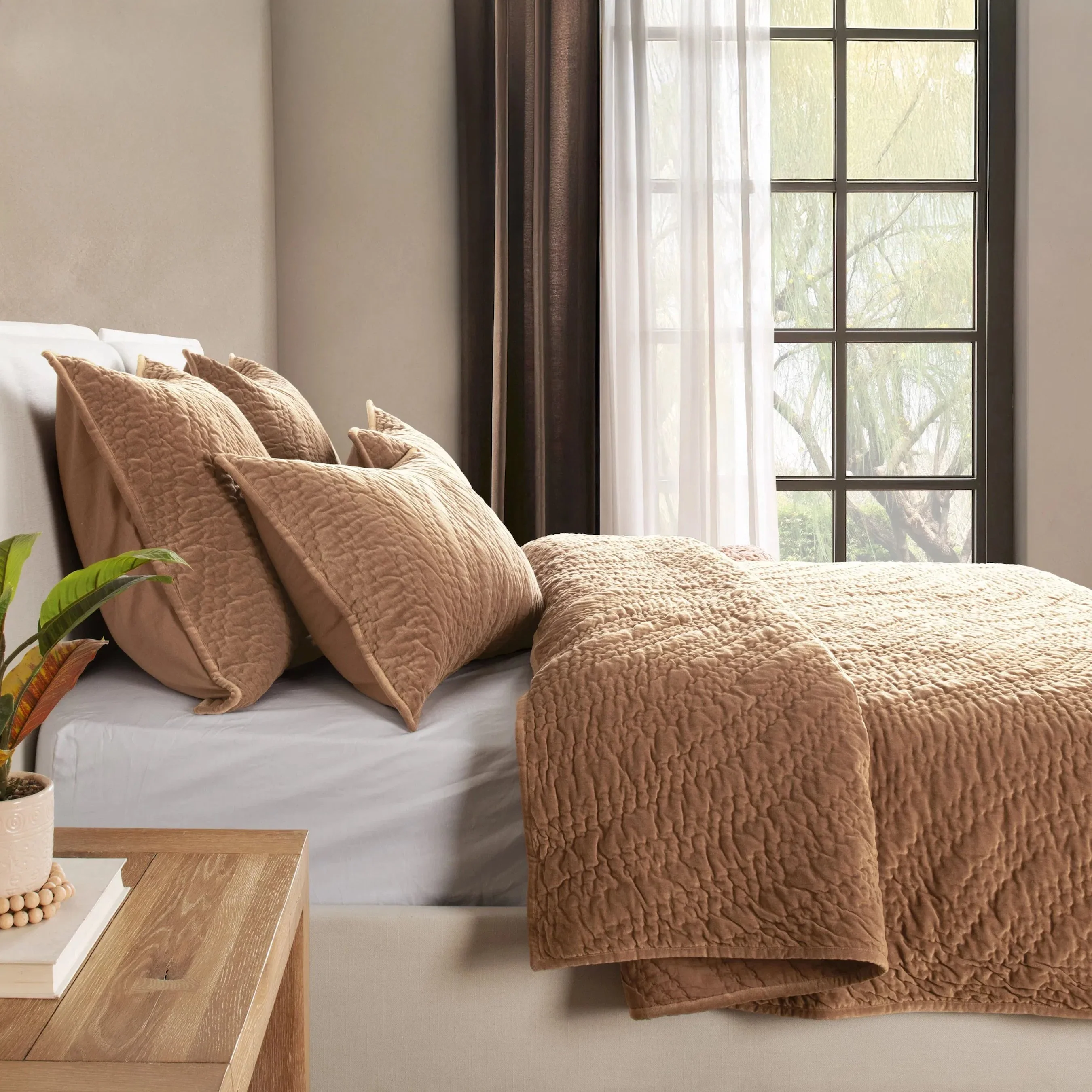 Elms 3-Piece Velvet Cotton Blend Quilt Set (Set of 3) - Image 8