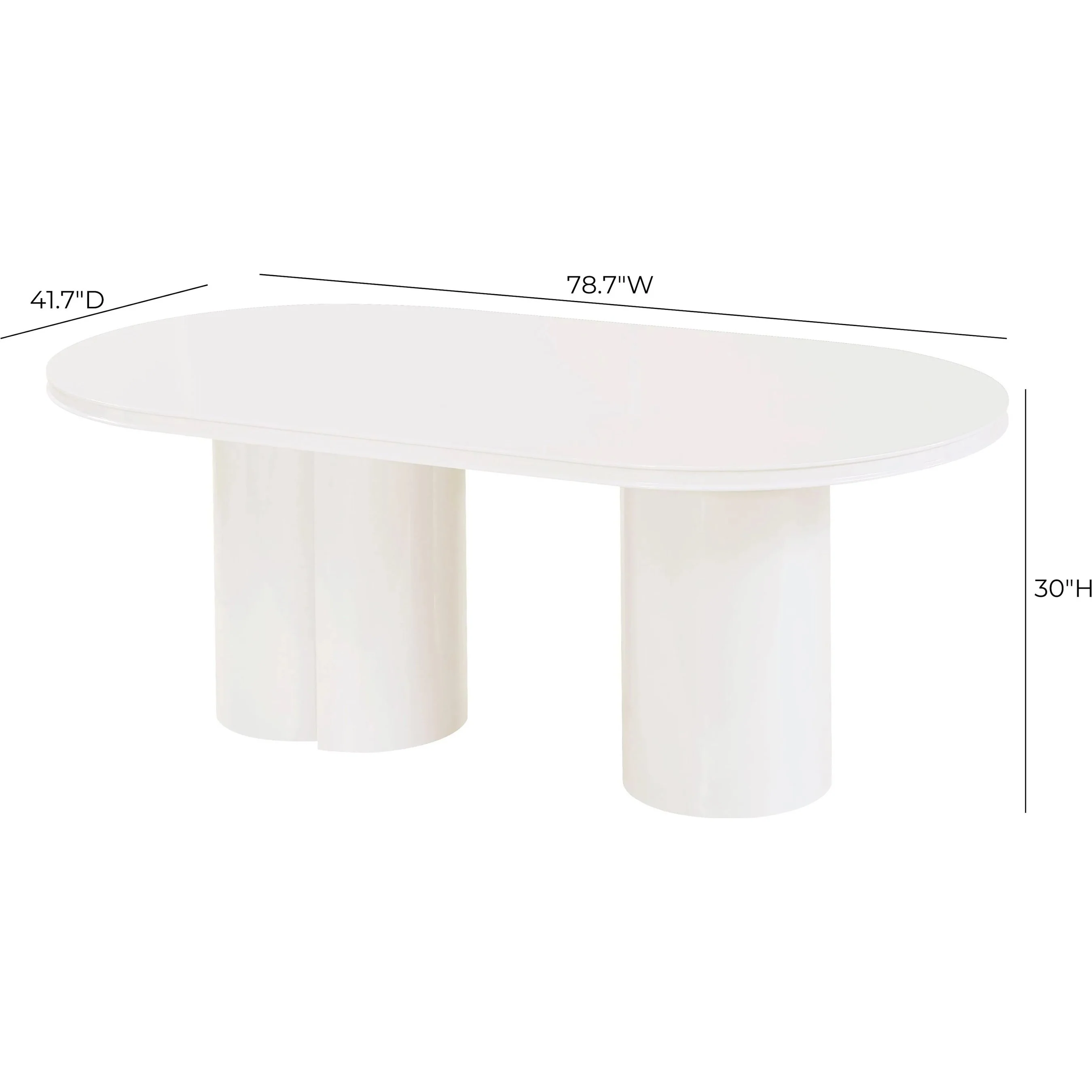 Elora Lacquer Oval Dining Table - Image 13