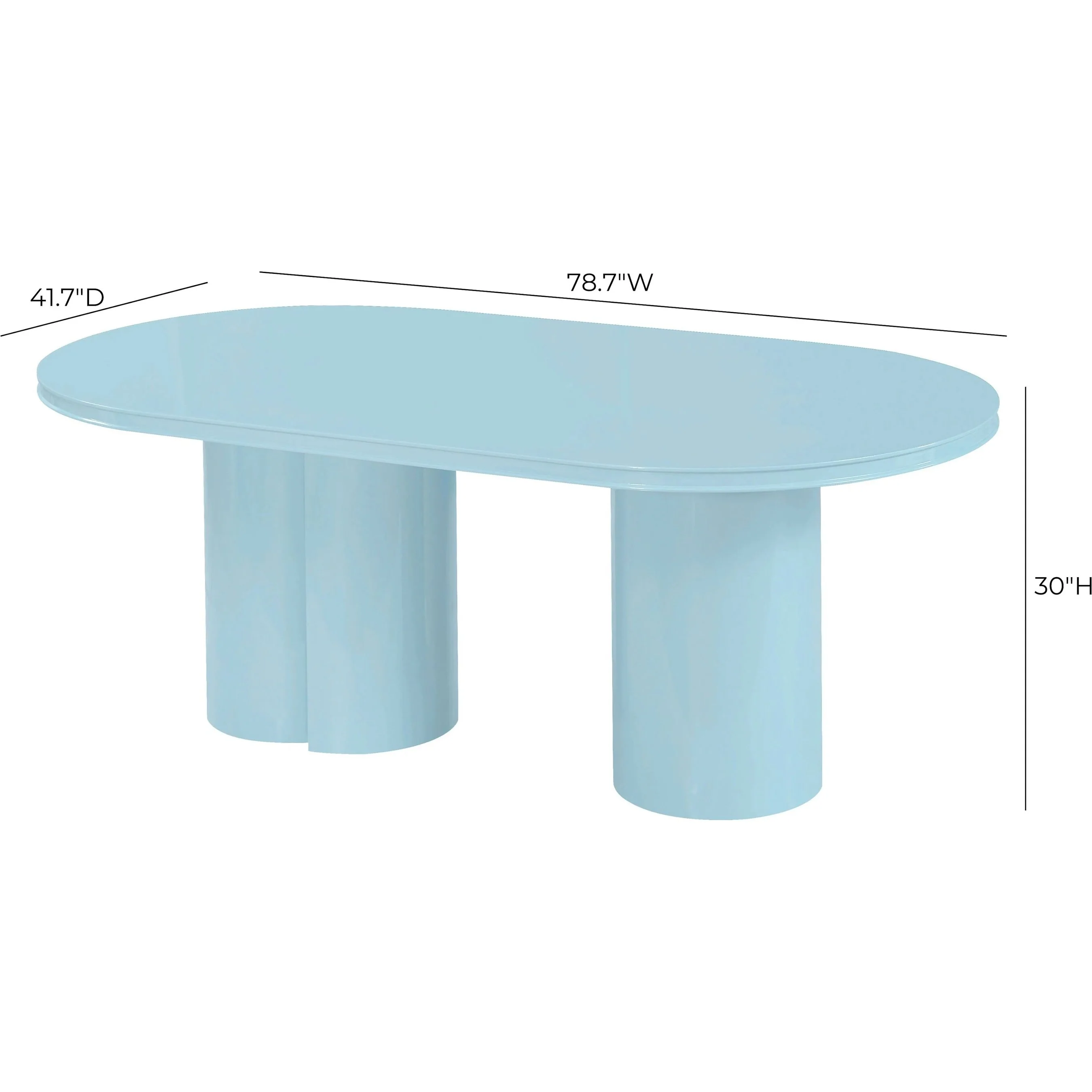 Elora Lacquer Oval Dining Table - Image 15