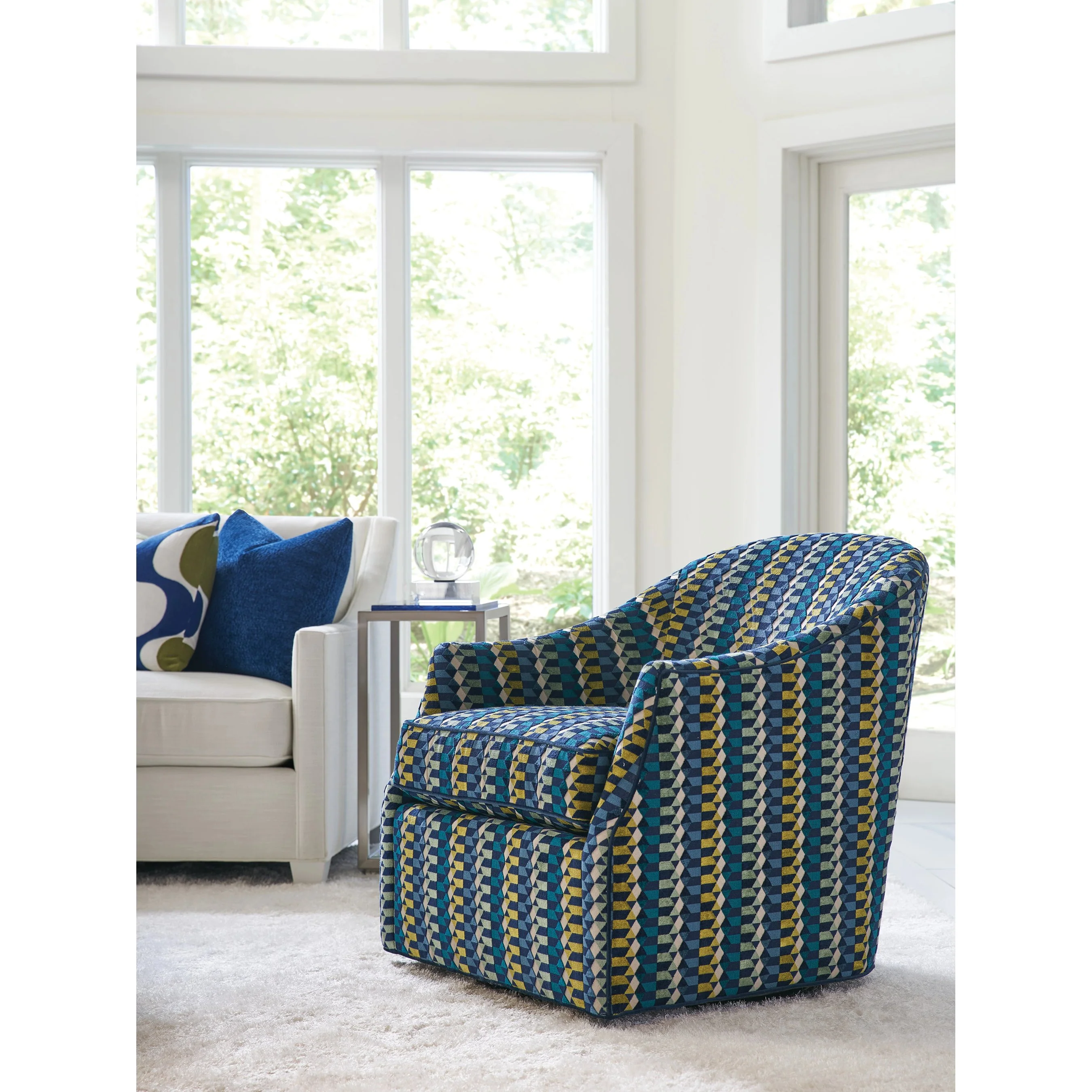Escala Pattern Swivel Chair - Image 3