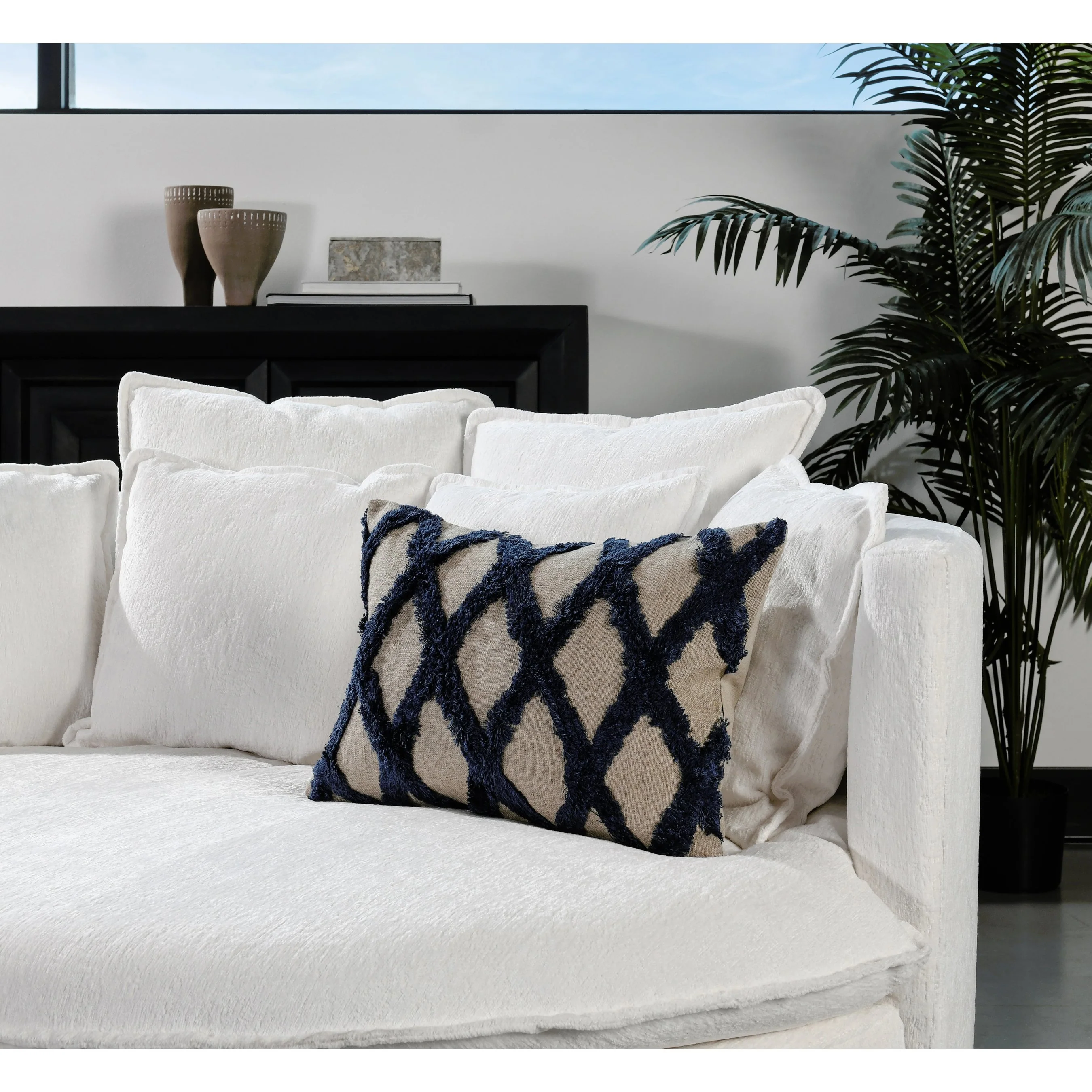 Evangeline 100% Linen X Throw Pillow - Image 15