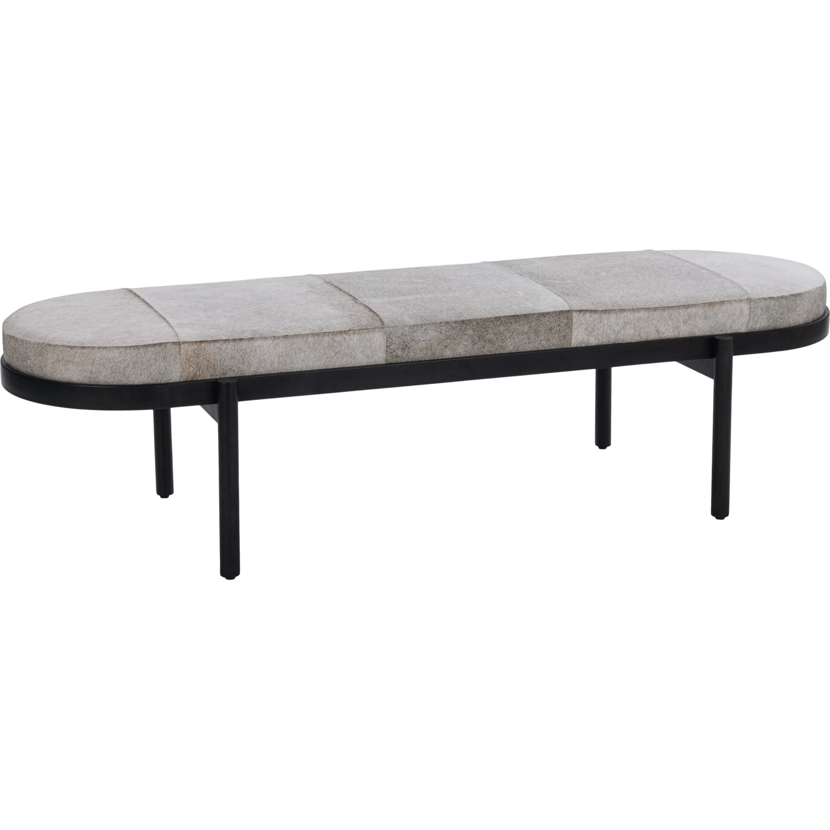 Evelyn Hair on Hide Accent Bench