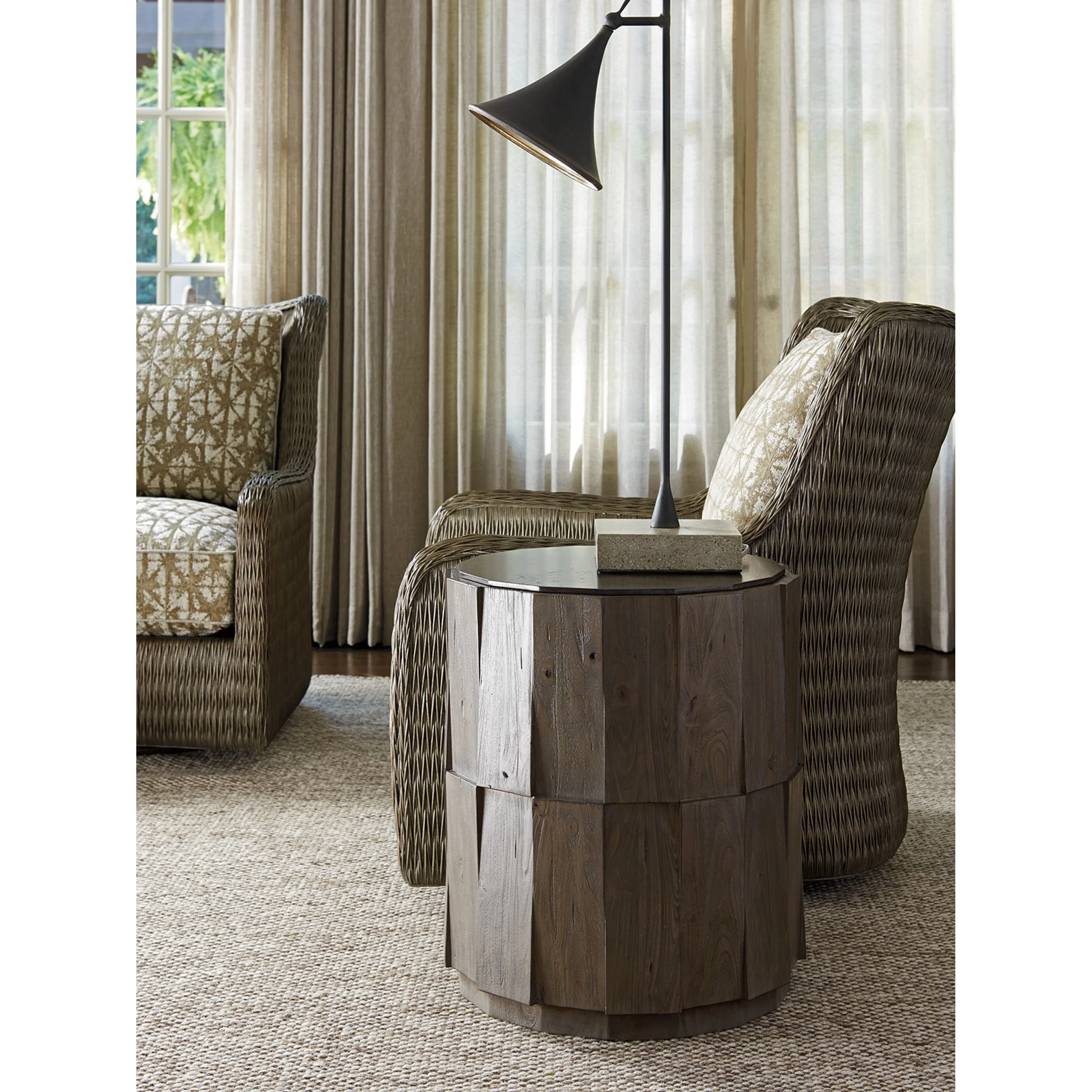 Everett Round Travertine End Table - Image 3