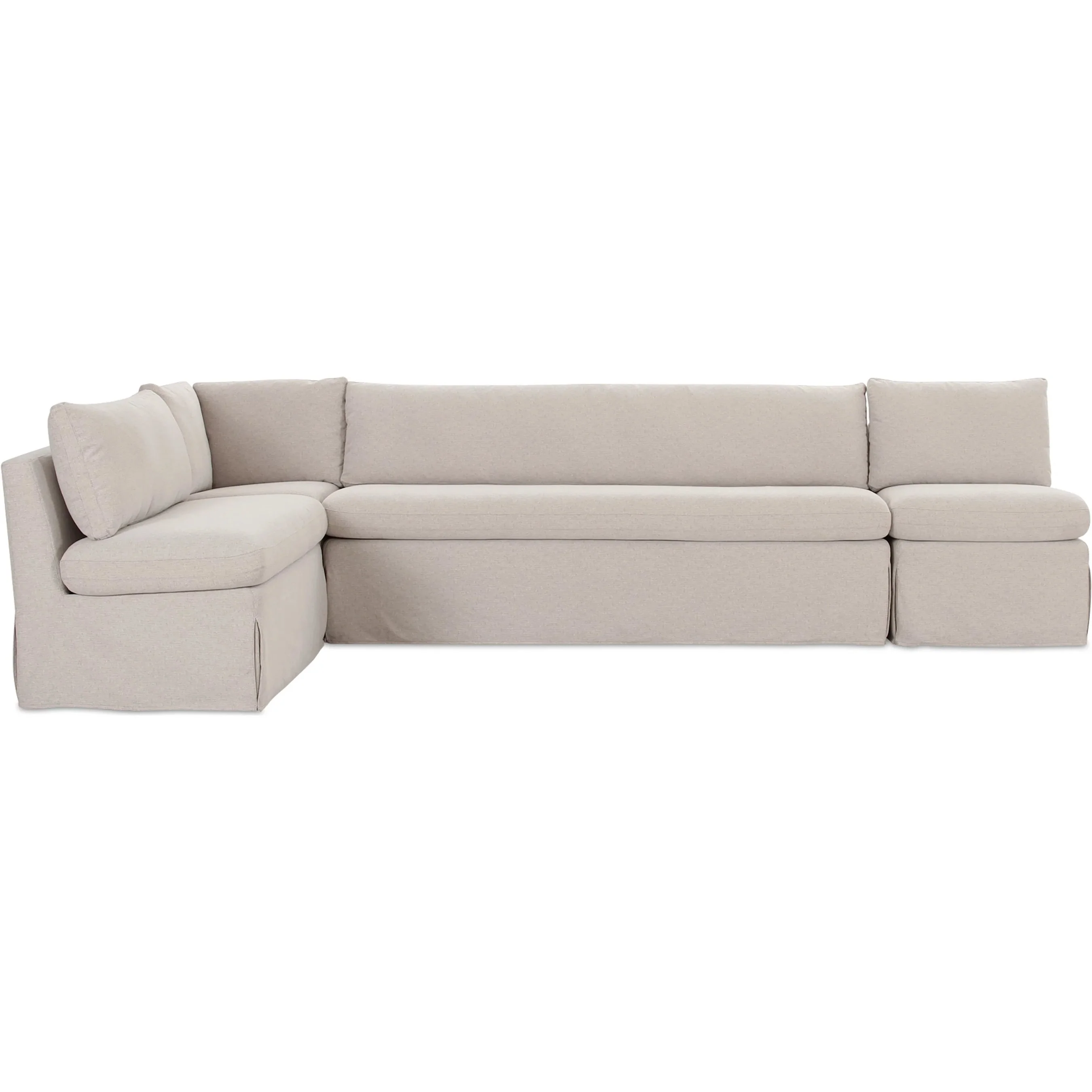 Fable Slipcover Dining Banquette L Shape - Image 3
