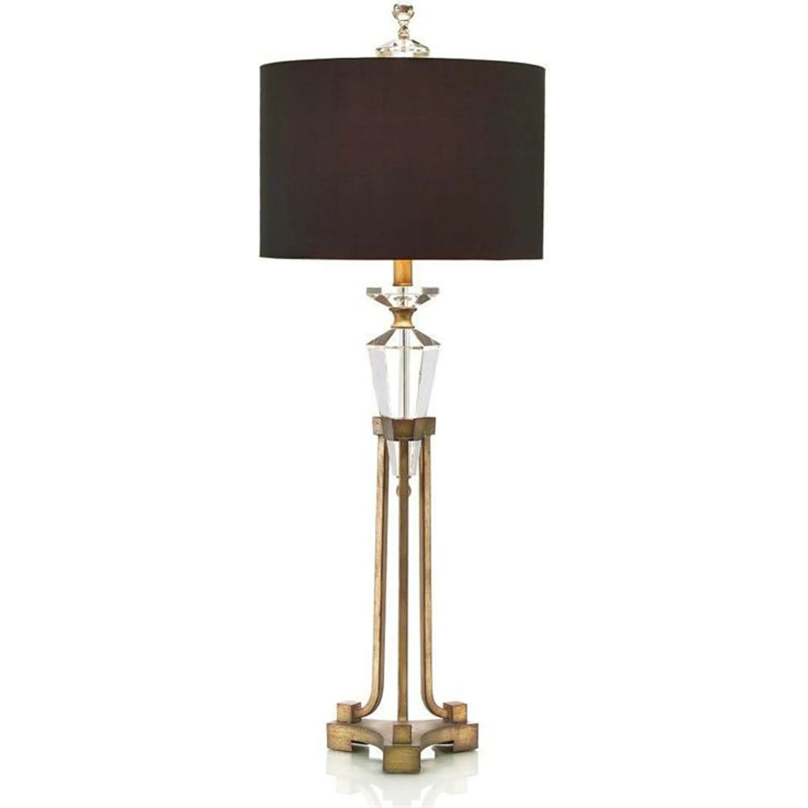 Faceted Crystal in Stand Buffet Lamp