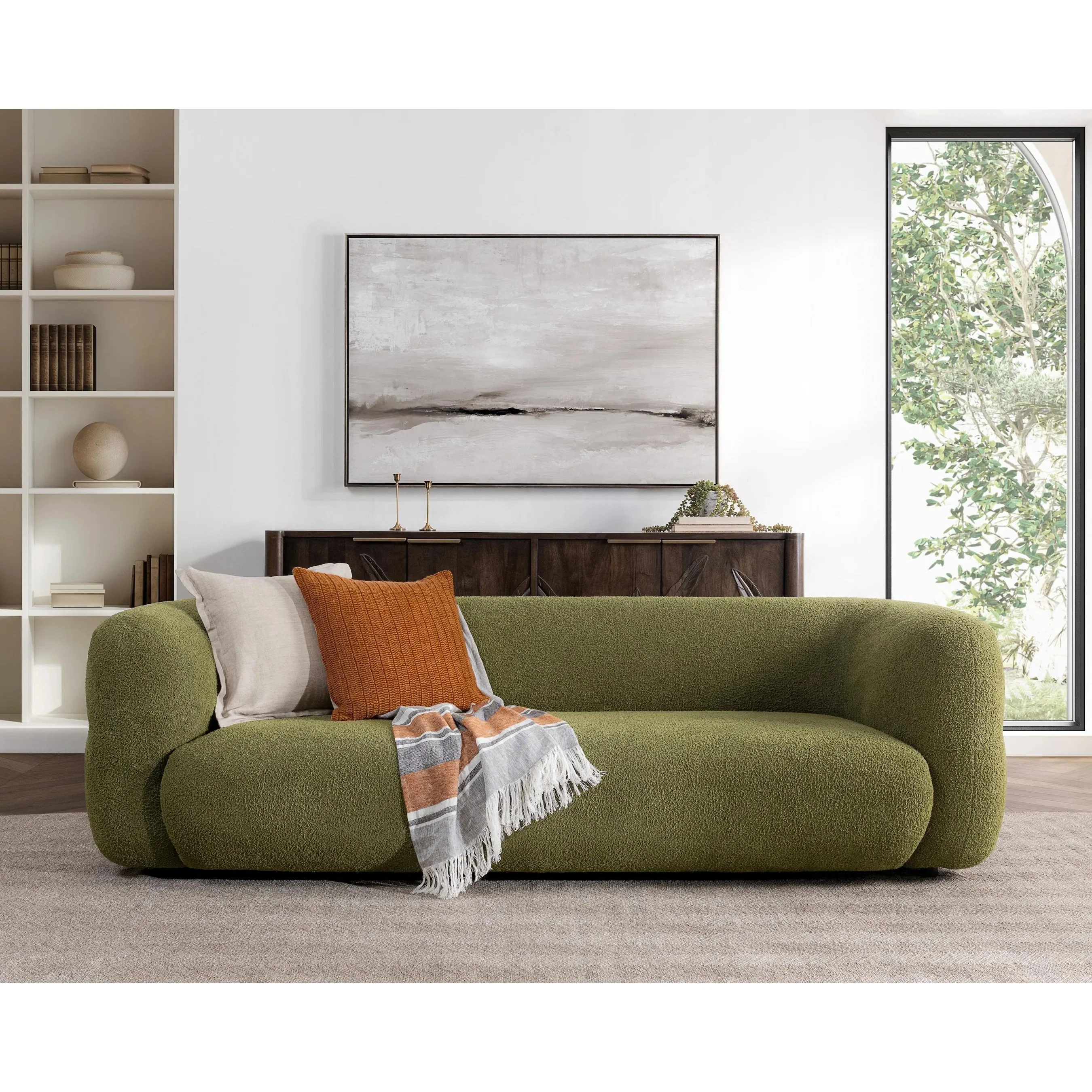 Faris Upholstered Fabric Sofa - Image 12