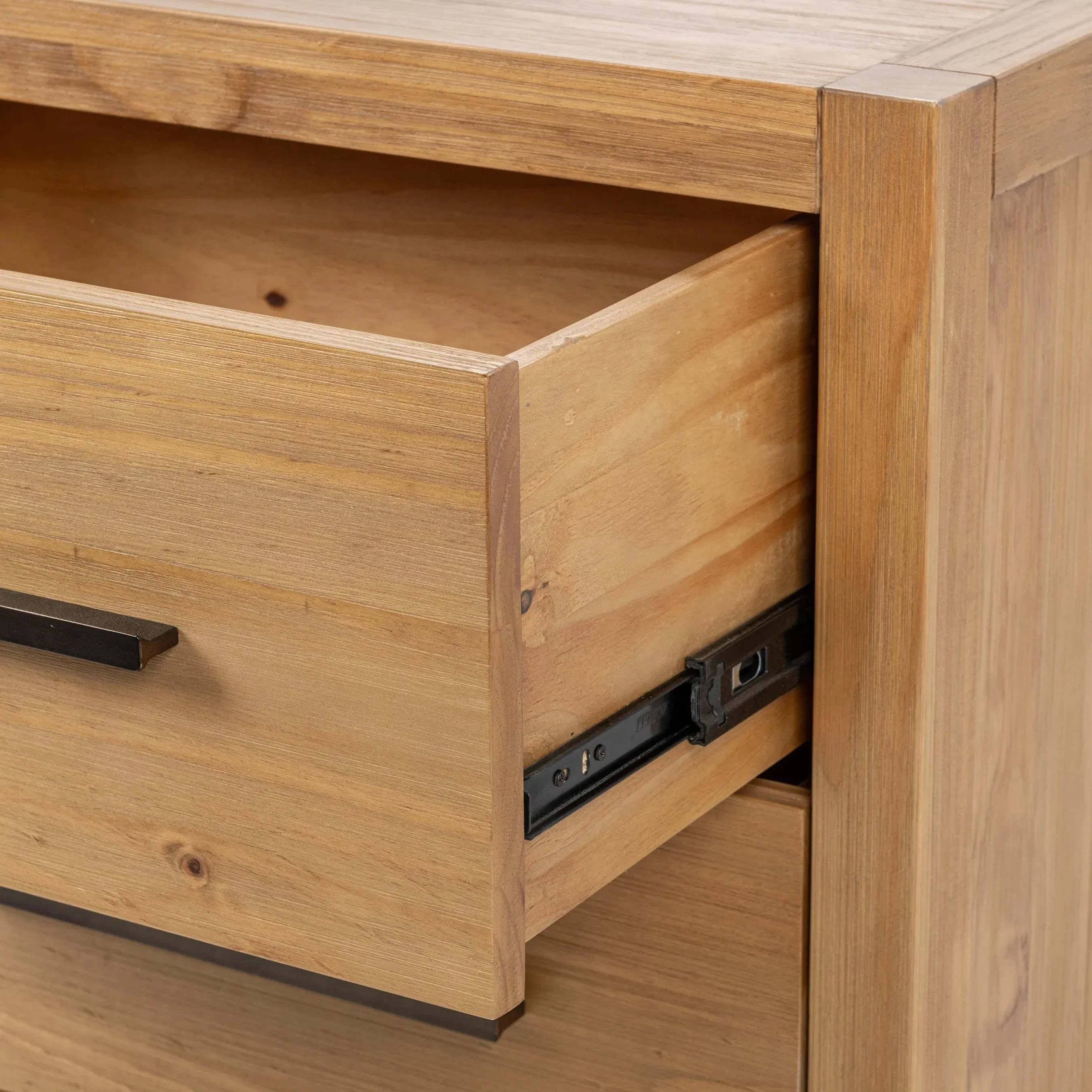 Fenmore Two-Drawer Pine Wood Nightstand - Image 13