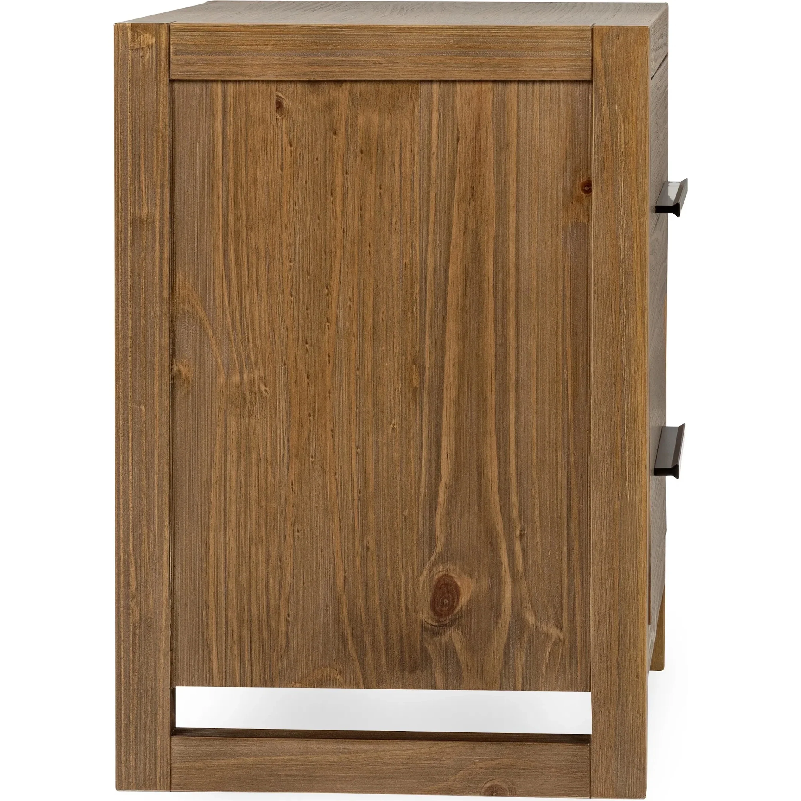 Fenmore Two-Drawer Pine Wood Nightstand - Image 3
