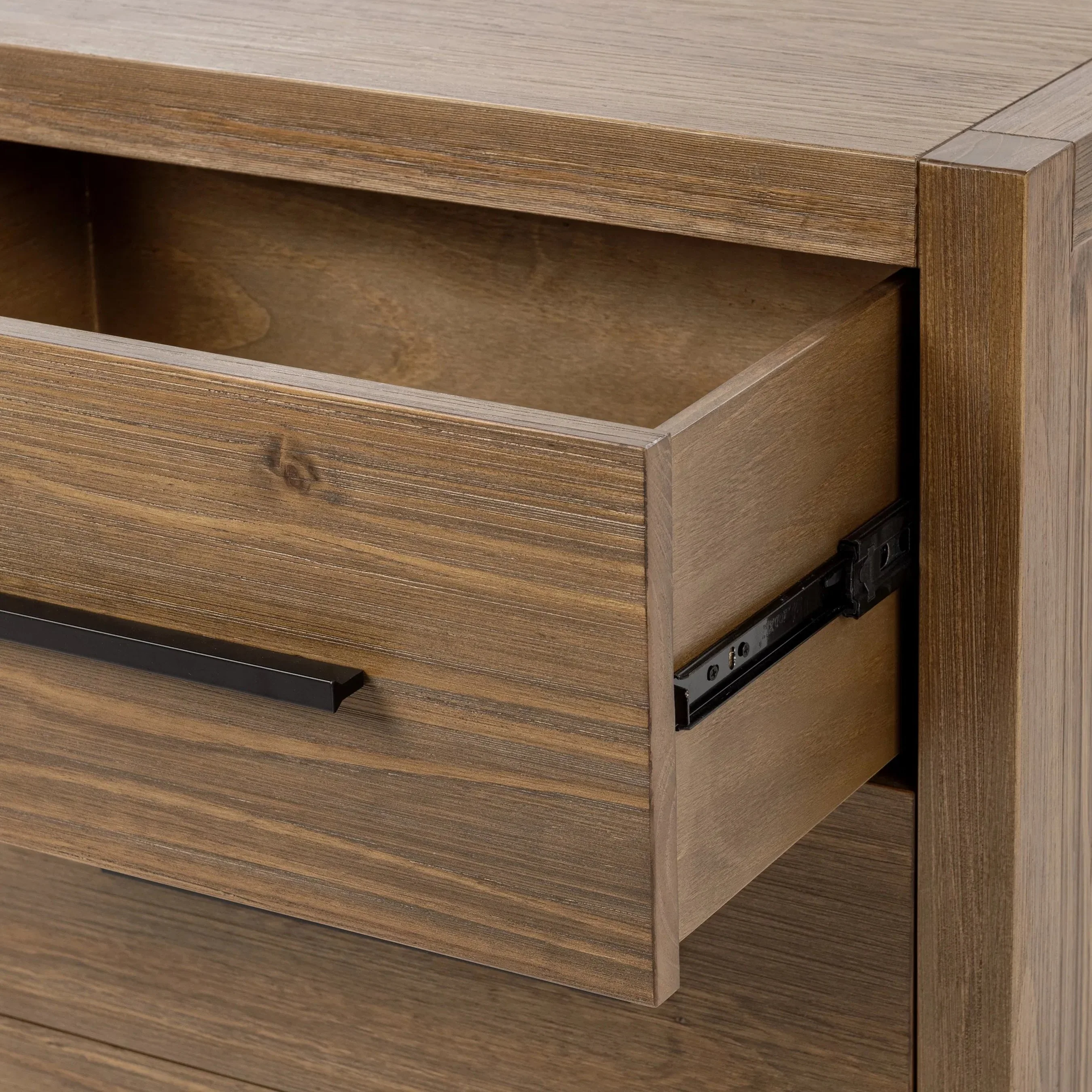 Fenmore Two-Drawer Pine Wood Nightstand - Image 8