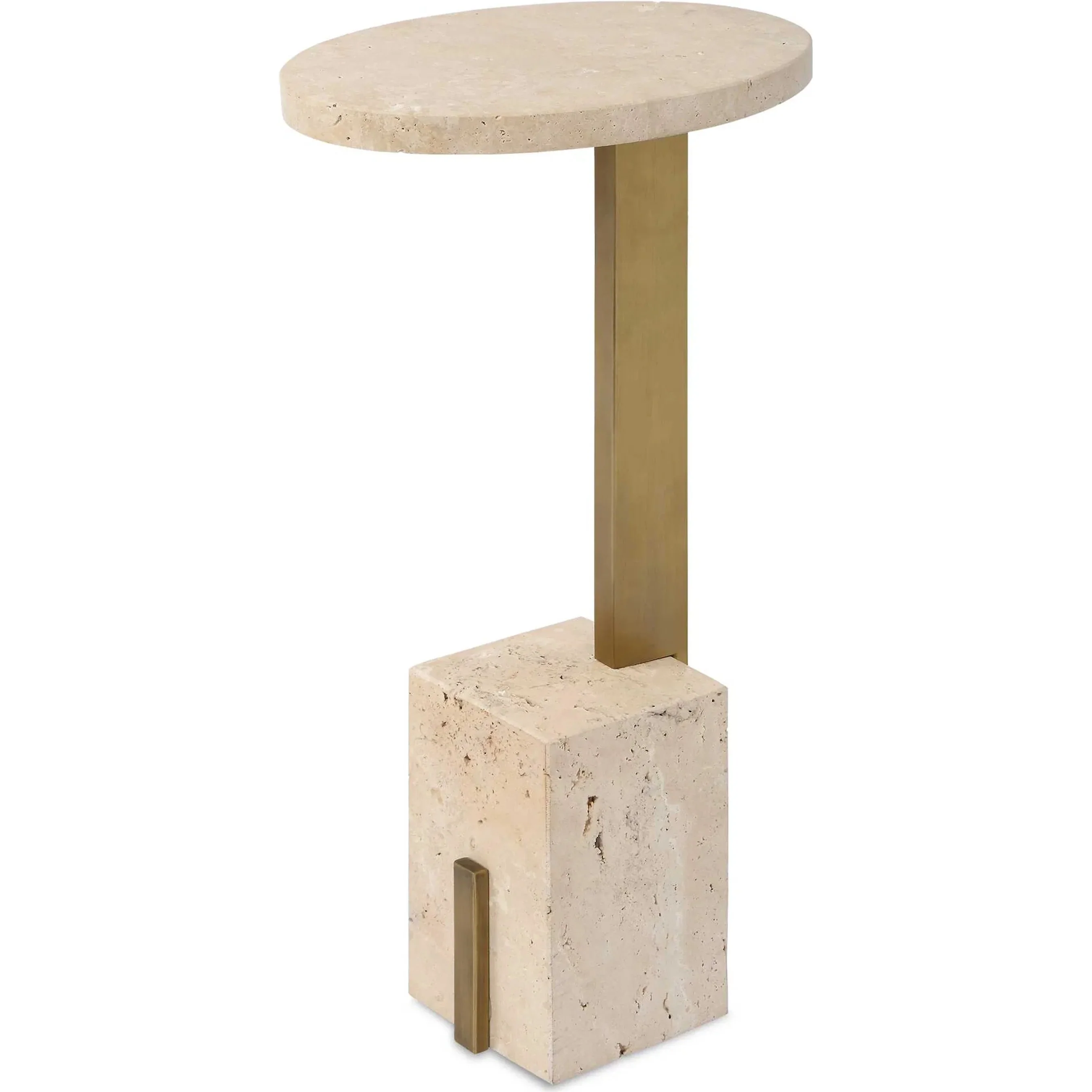 Feranno Travertine Accent Table