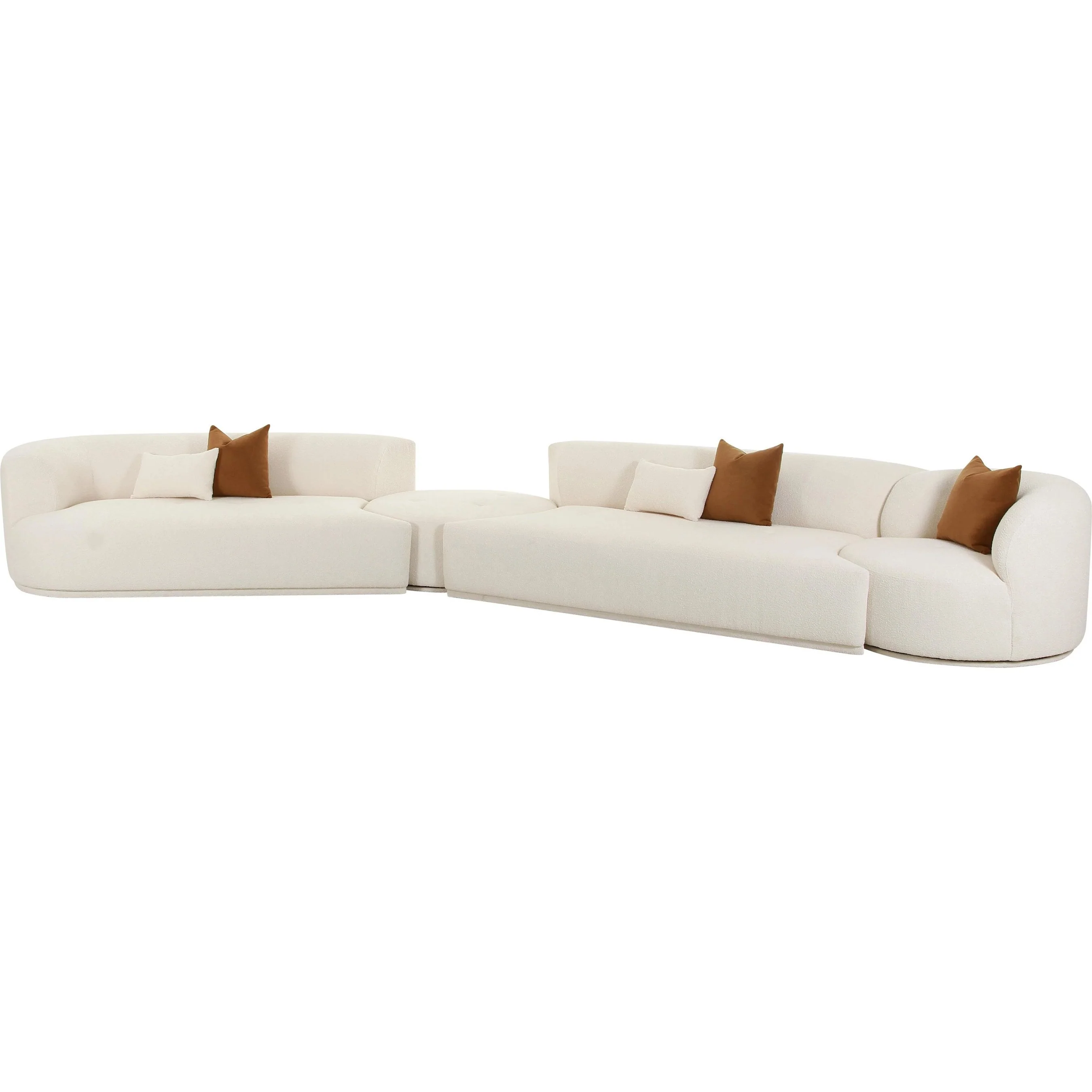 Fickle Boucle 4-Piece Modular Sectional