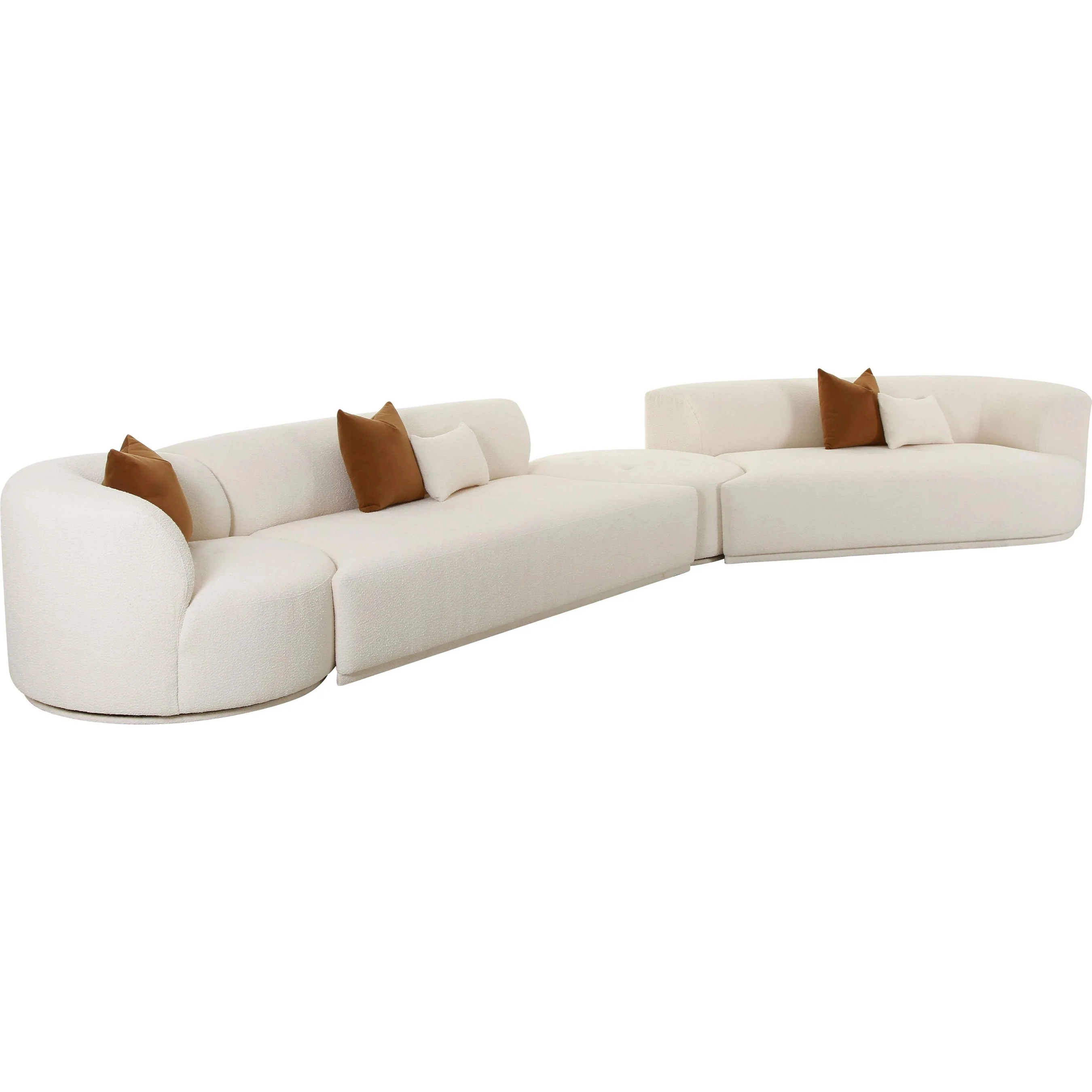 Fickle Boucle 4-Piece Modular Sectional - Image 2