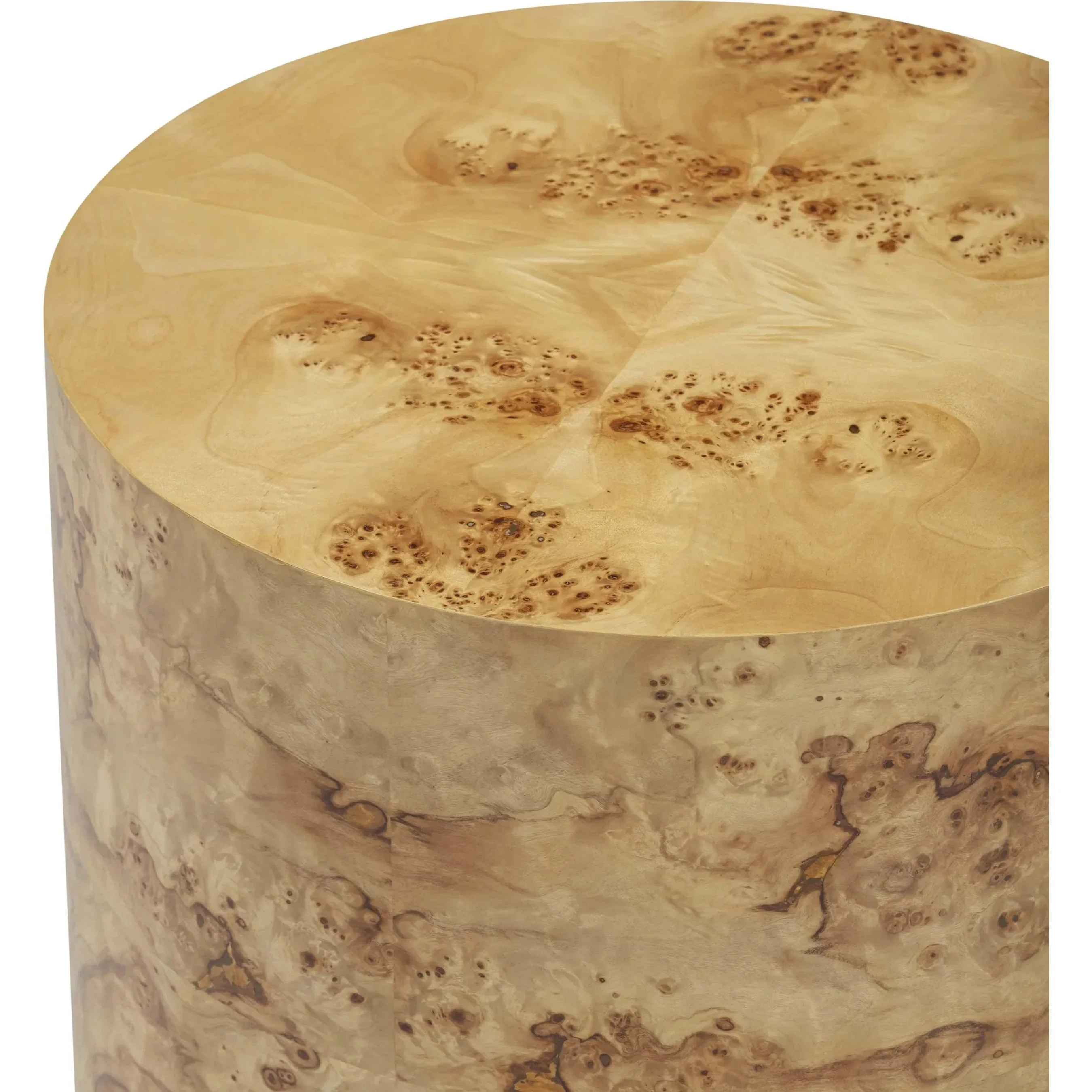 Fig Burl Drum Side Table - Image 4