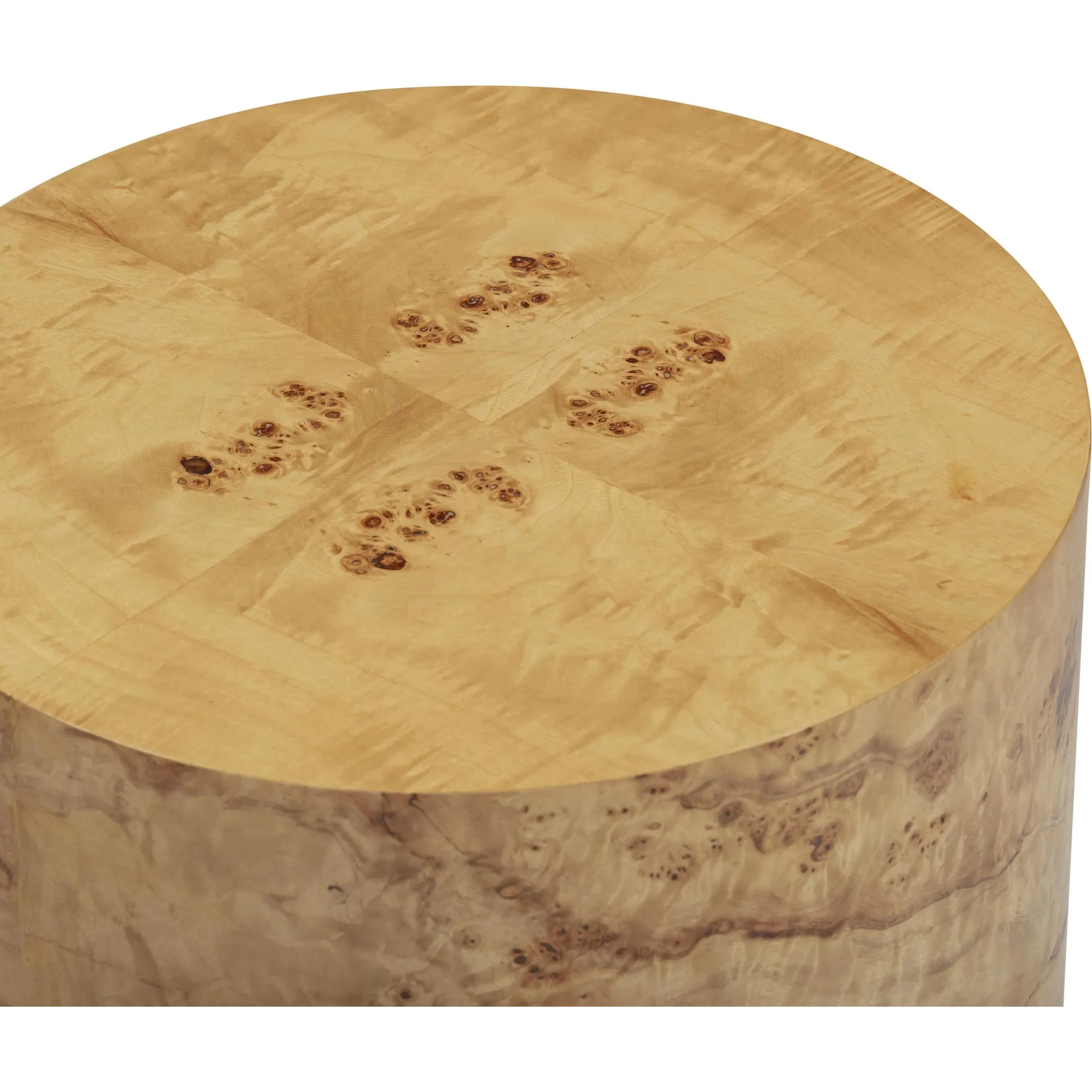 Fig Burl Drum Side Table - Image 5