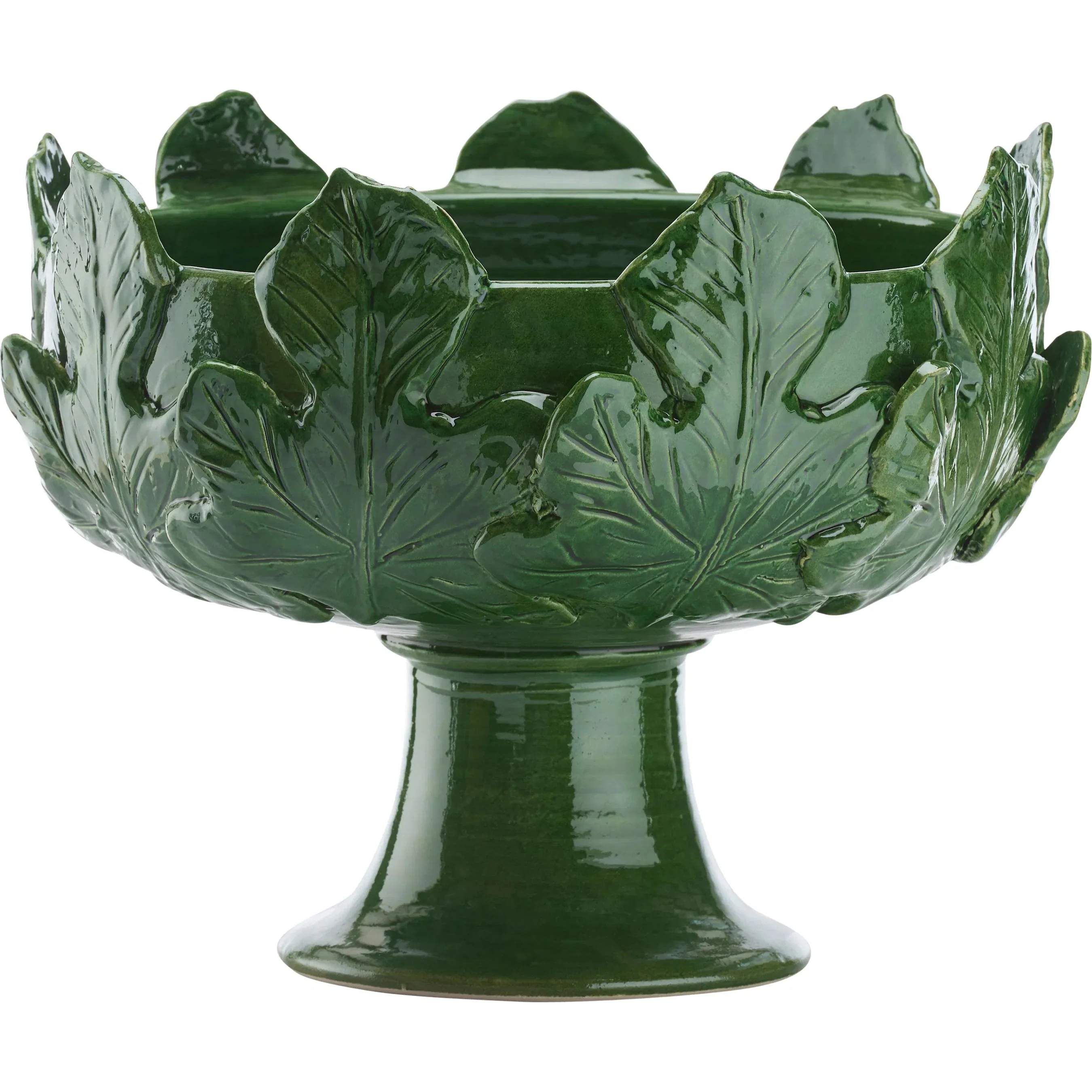 Fig Leaf Pedestal Vase