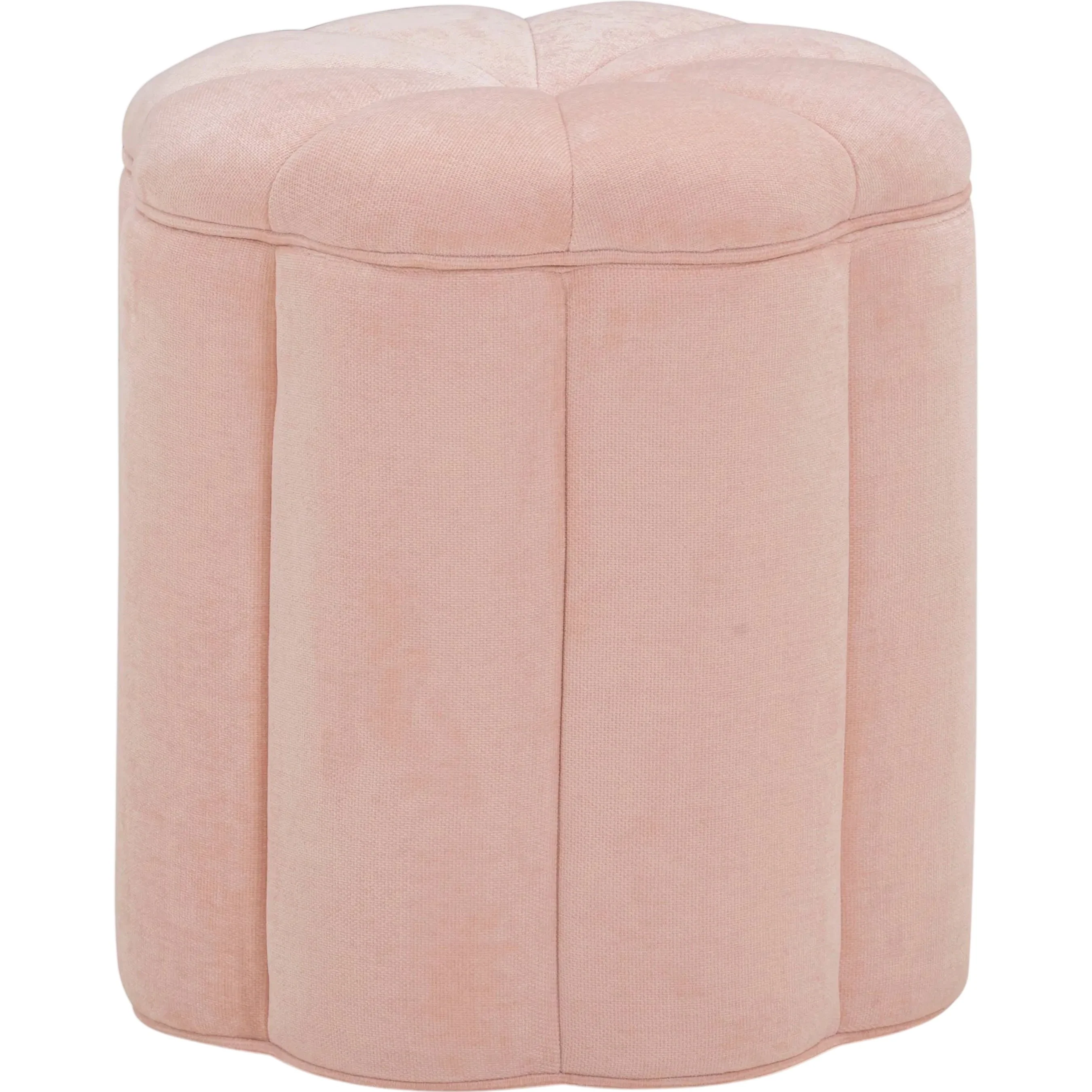 Fleur Textured Velvet Storage Ottoman - Image 2