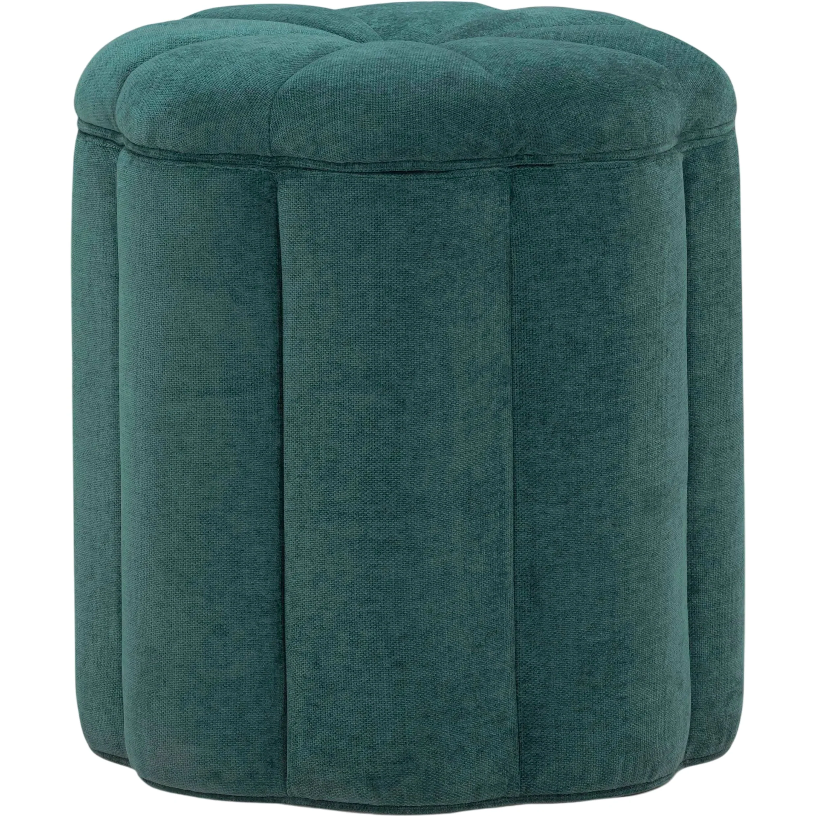 Fleur Textured Velvet Storage Ottoman - Image 3