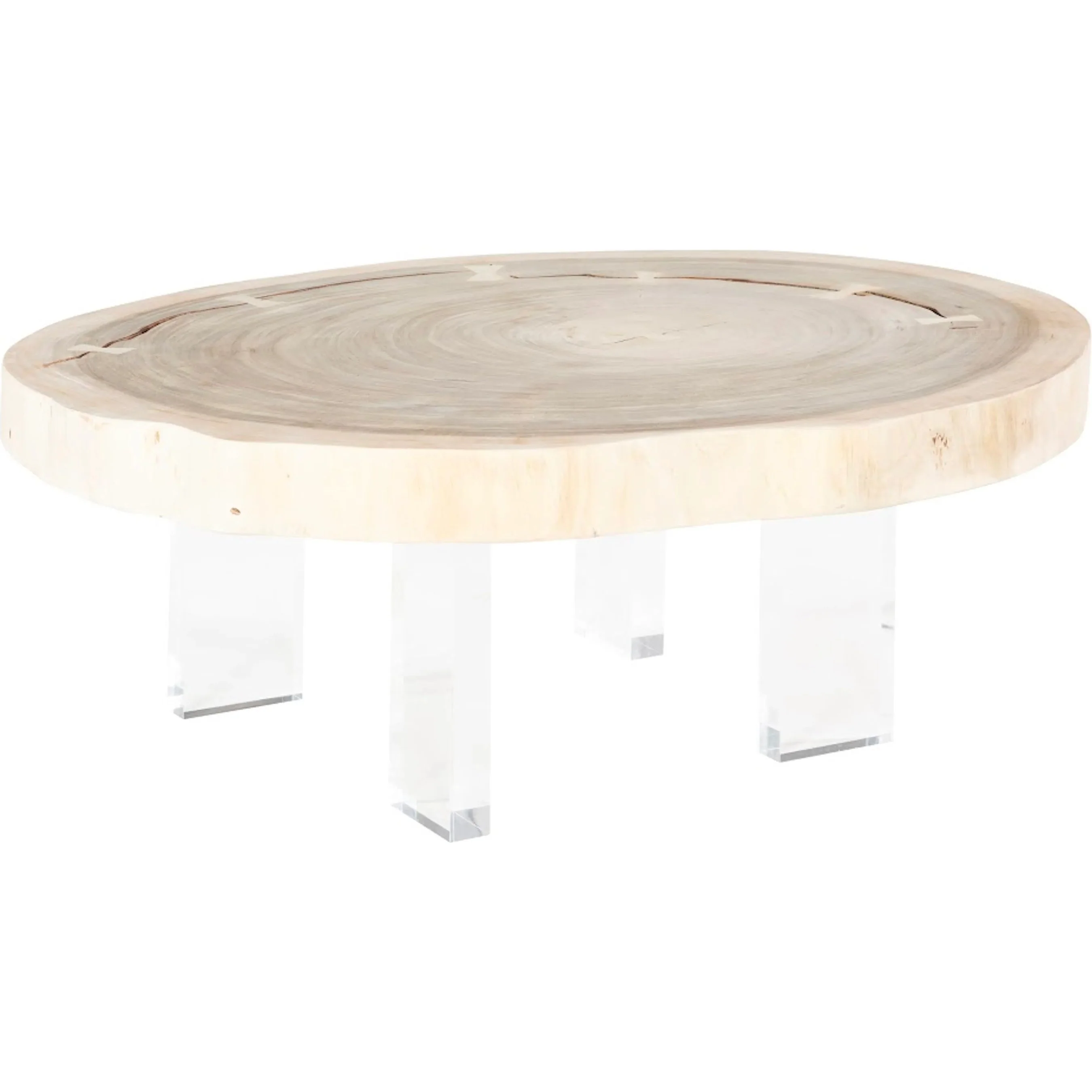 Fling Coffee Table with Acrylic Legs