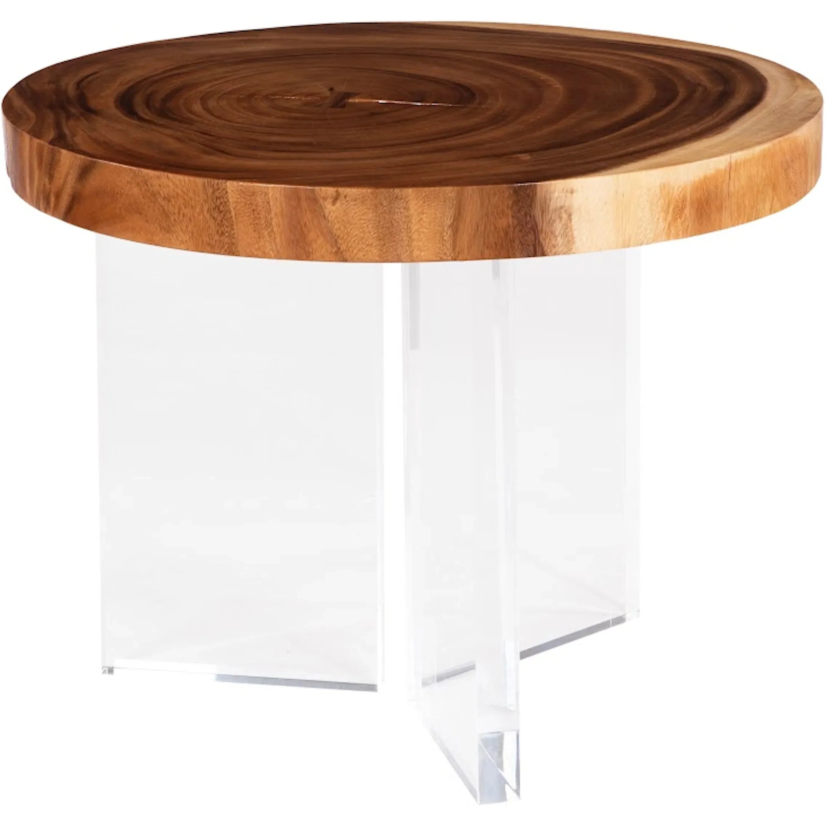 Fling Round Coffee Table with Acrylic Legs - Image 2