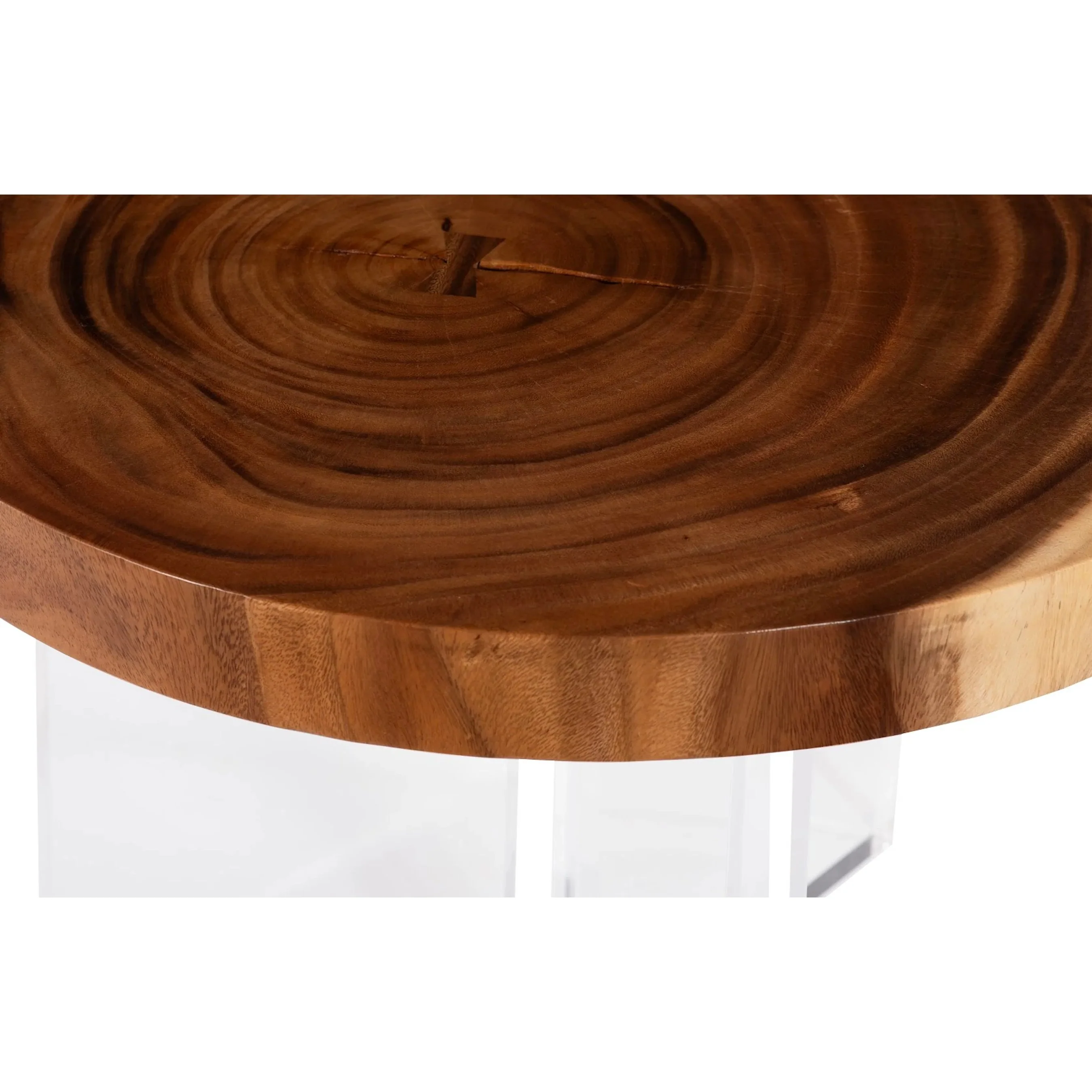 Fling Round Coffee Table with Acrylic Legs - Image 6
