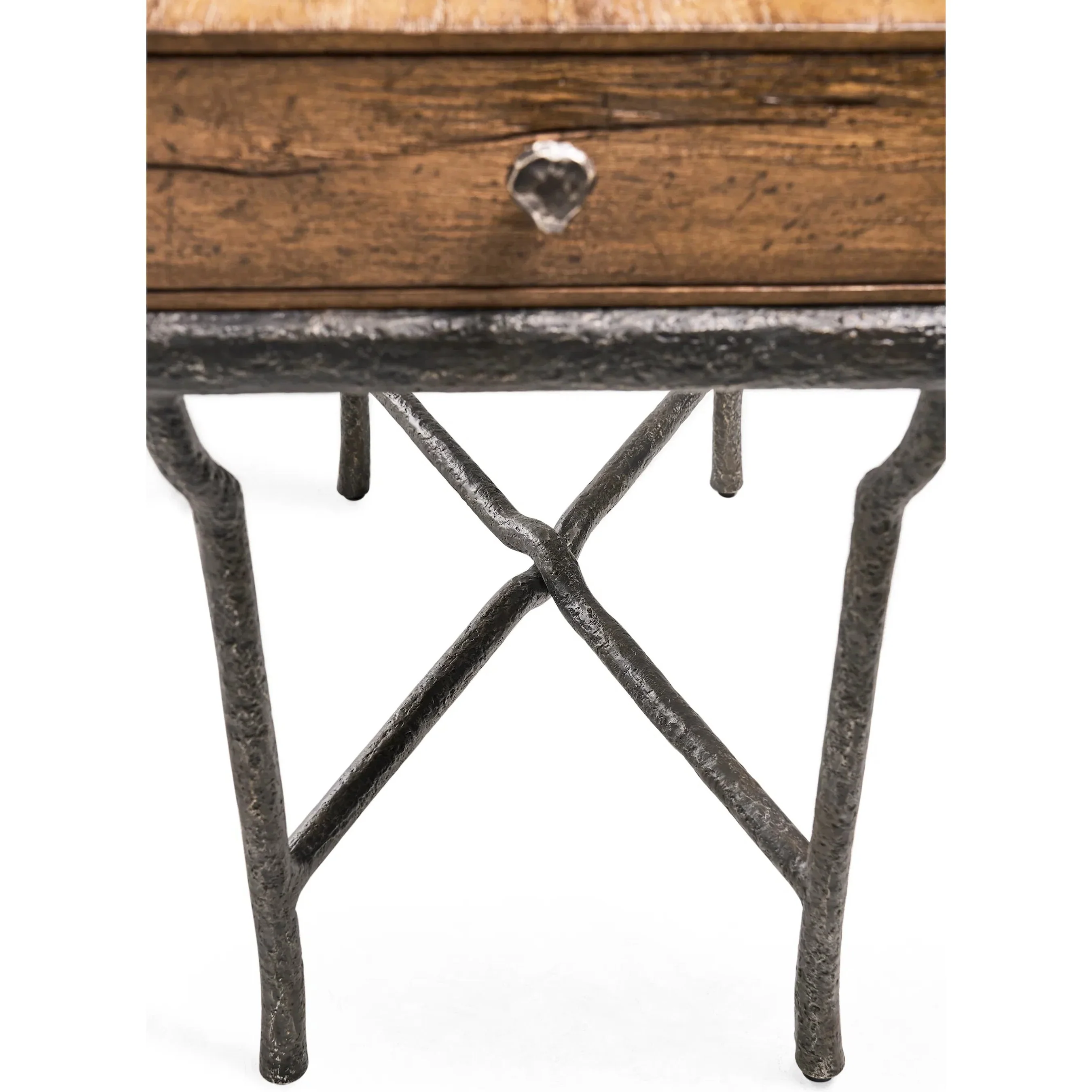 Forge Iron Storage Side Table - Image 10