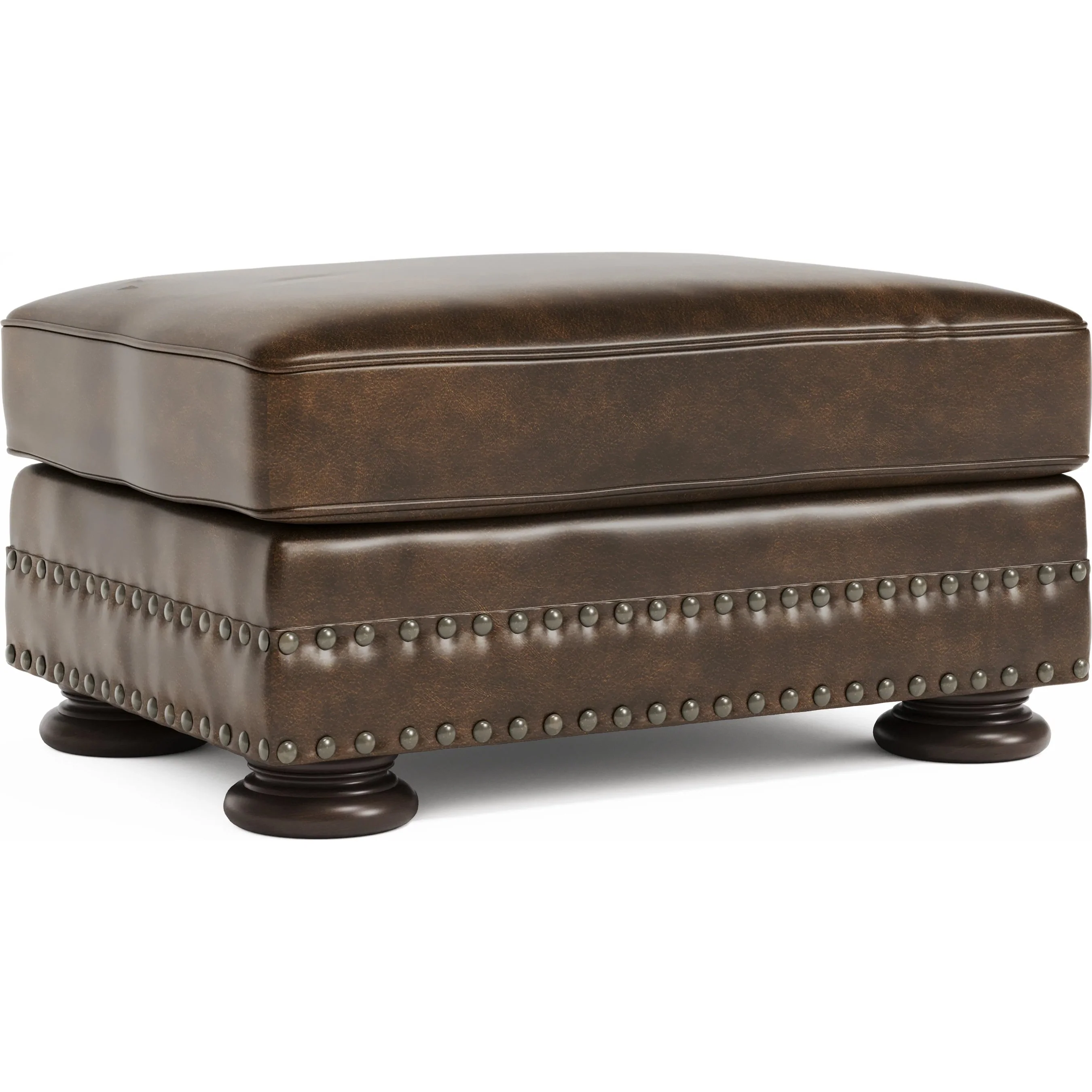 Foster Leather Ottoman