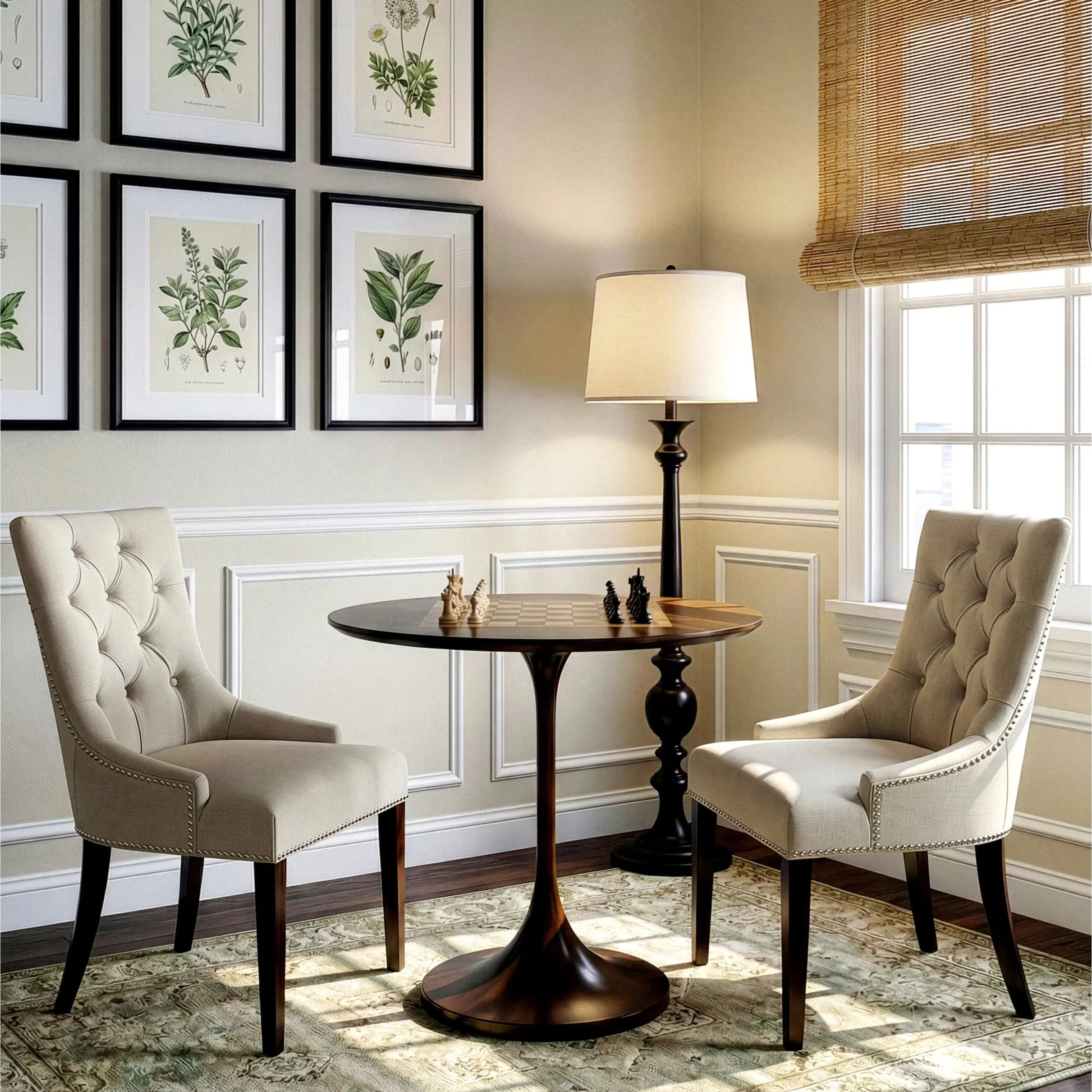 Francis Round Pedestal Game Table - Image 8