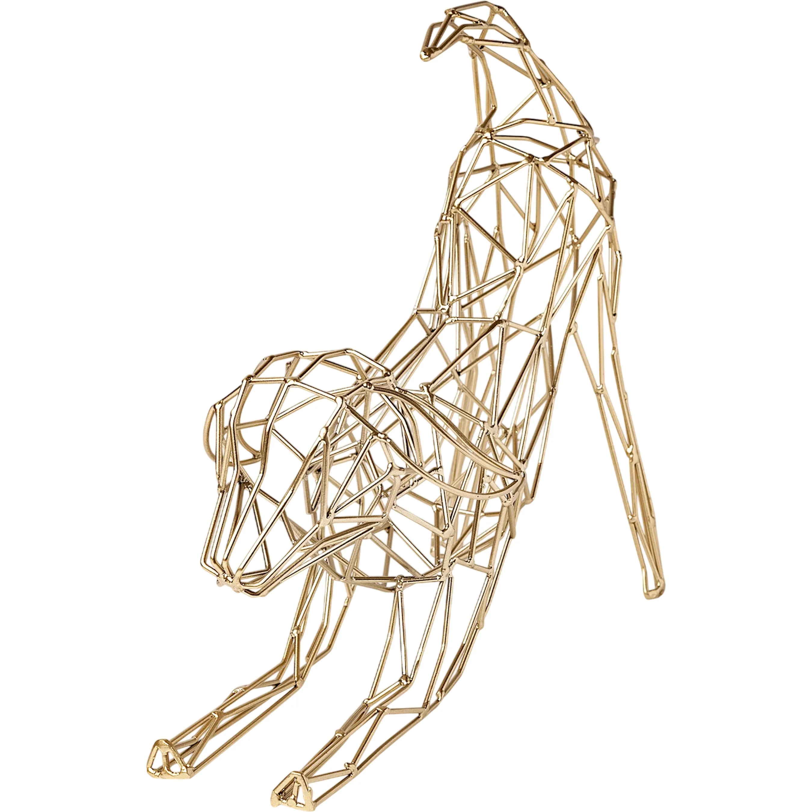 Frankie II Gold Wire Framed Dog Shaped Decor