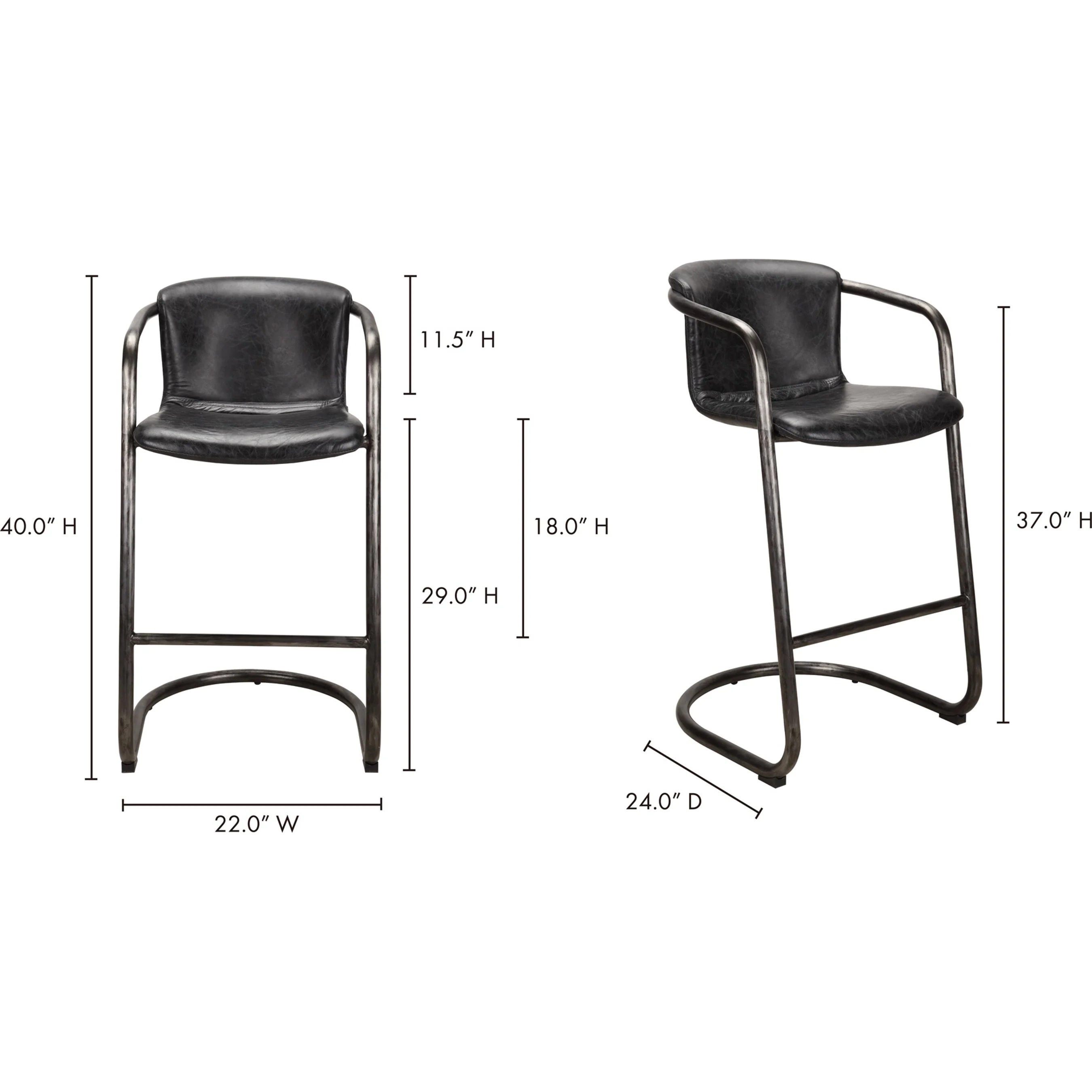 Freeman Bar Stool Antique (Set of 2) - Image 10
