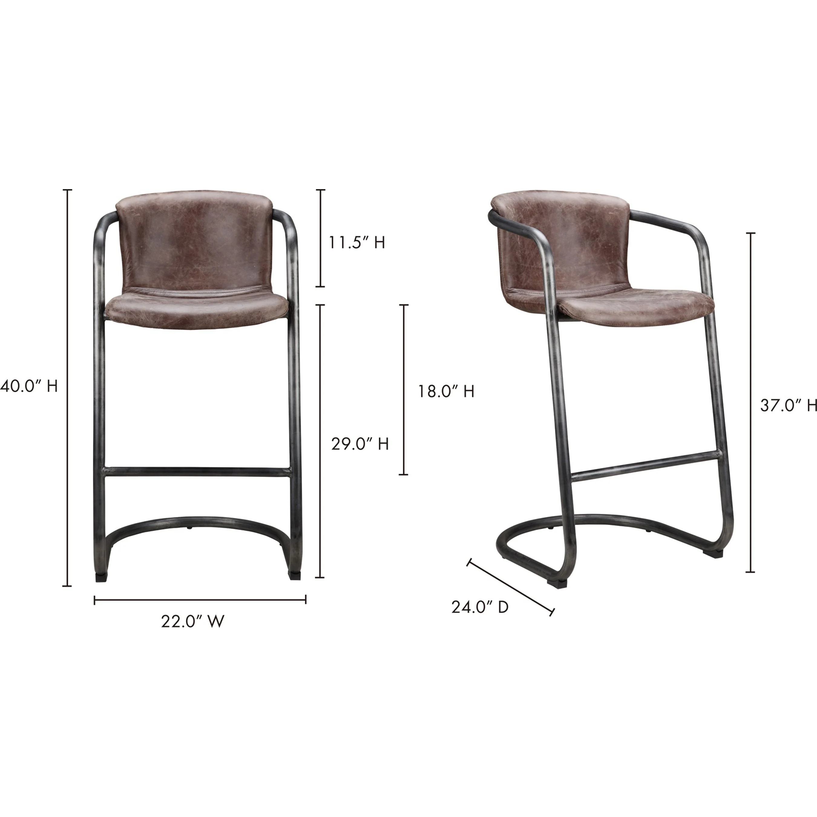 Freeman Bar Stool Antique (Set of 2) - Image 9