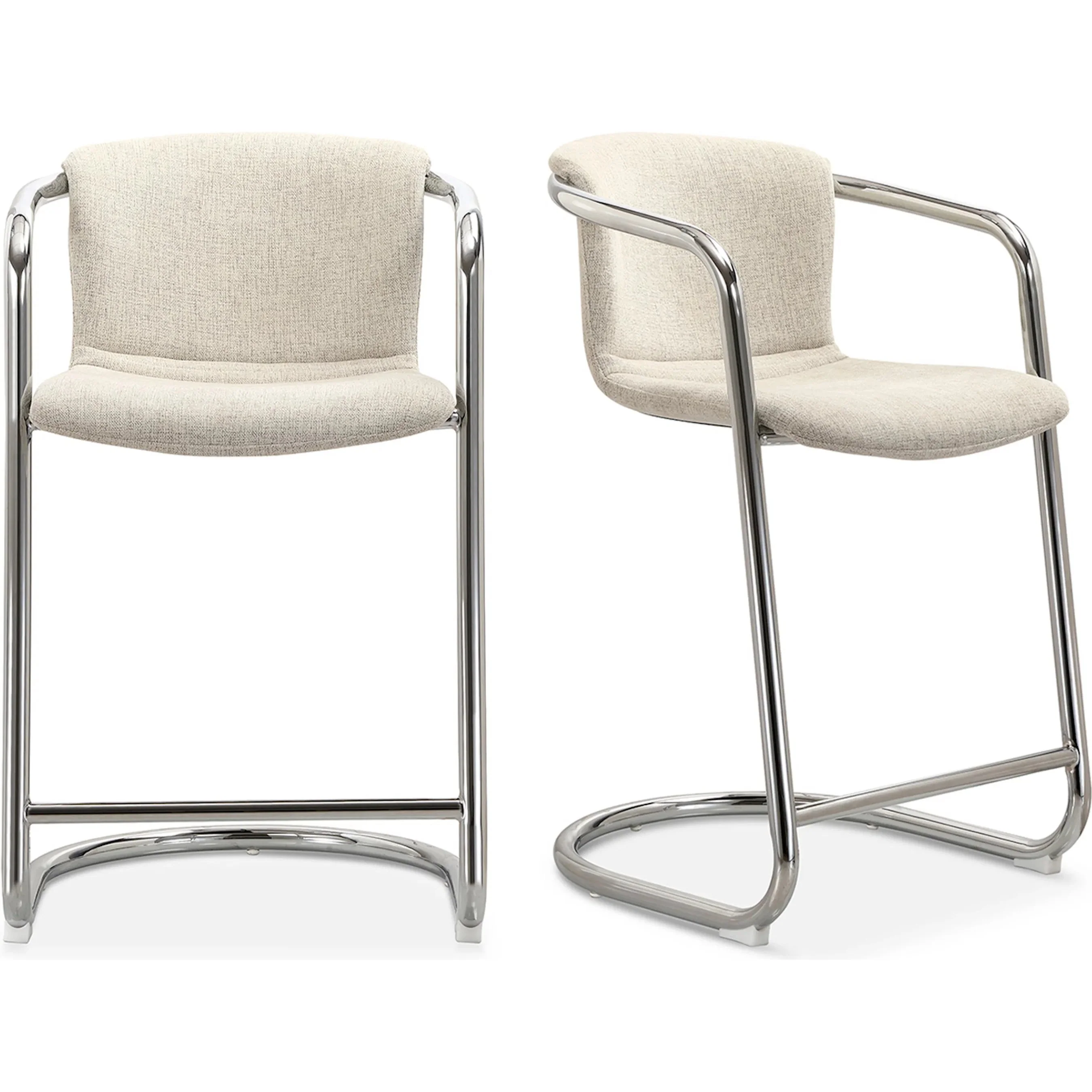 Freeman Chrome Frame Counter Stool Blended (Set of 2) - Image 3