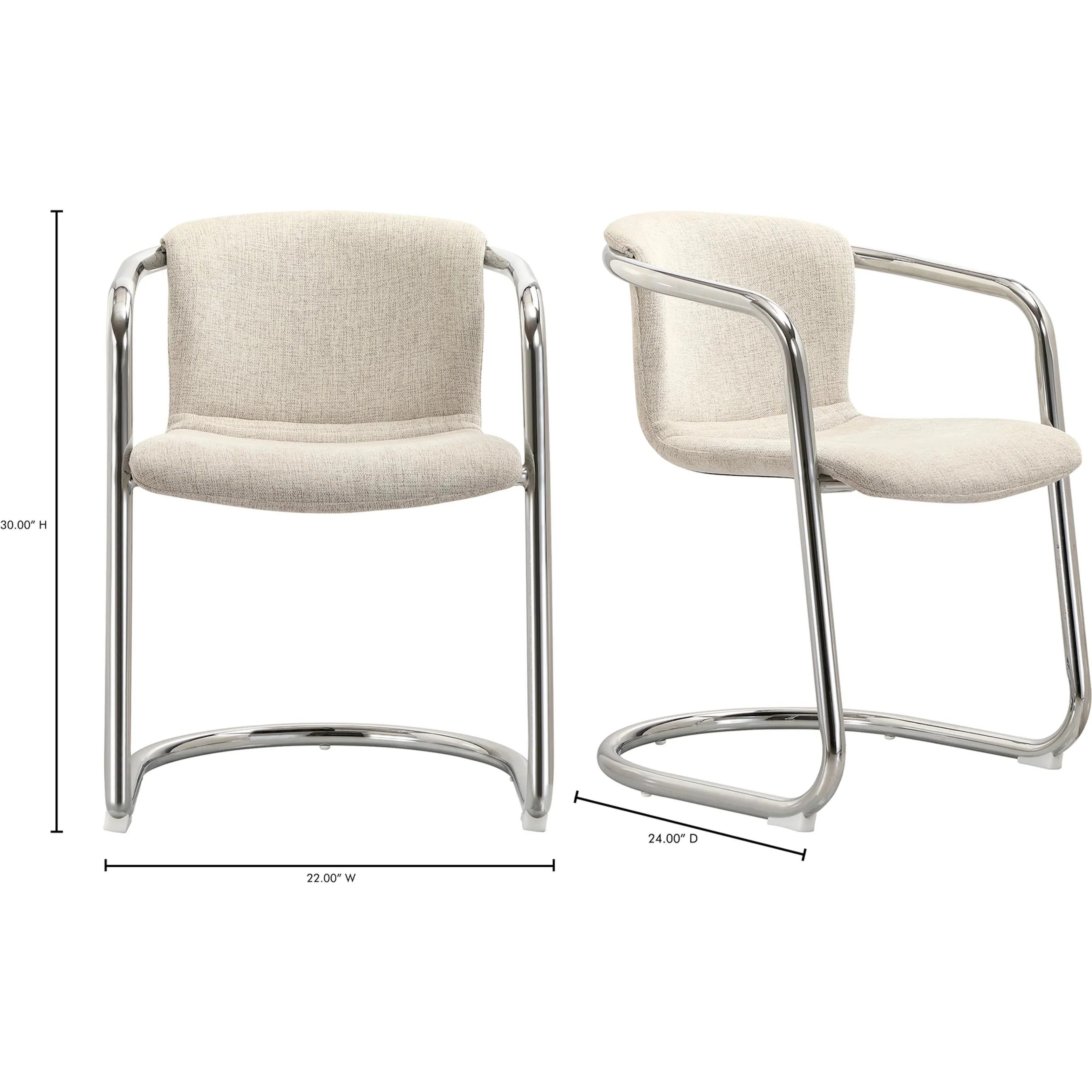 Freeman Chrome Frame Dining Chair Blended (Set of 2) - Image 11