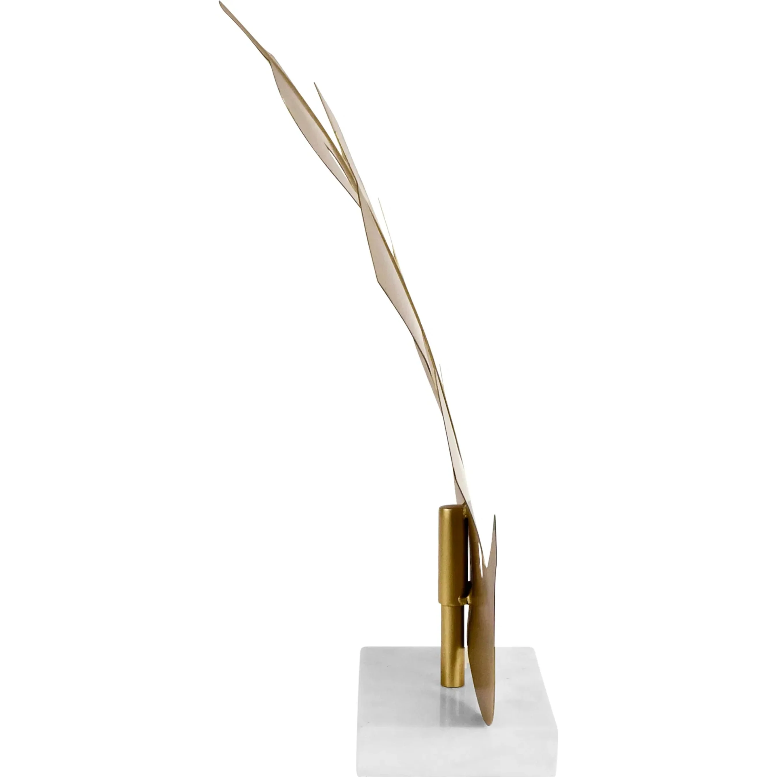 Frond Antique Brass Leaf Sculpture - Image 4