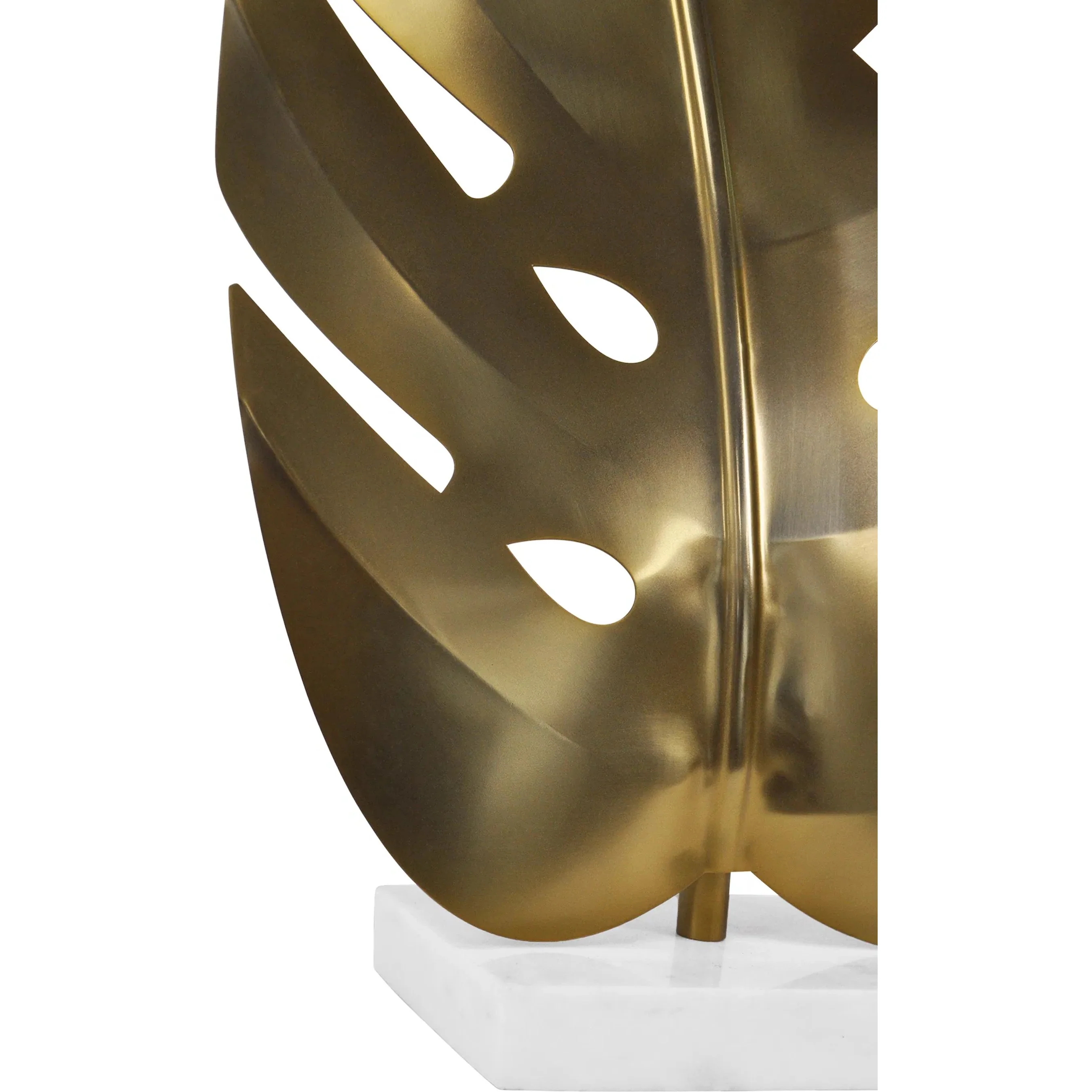 Frond Antique Brass Leaf Sculpture - Image 6