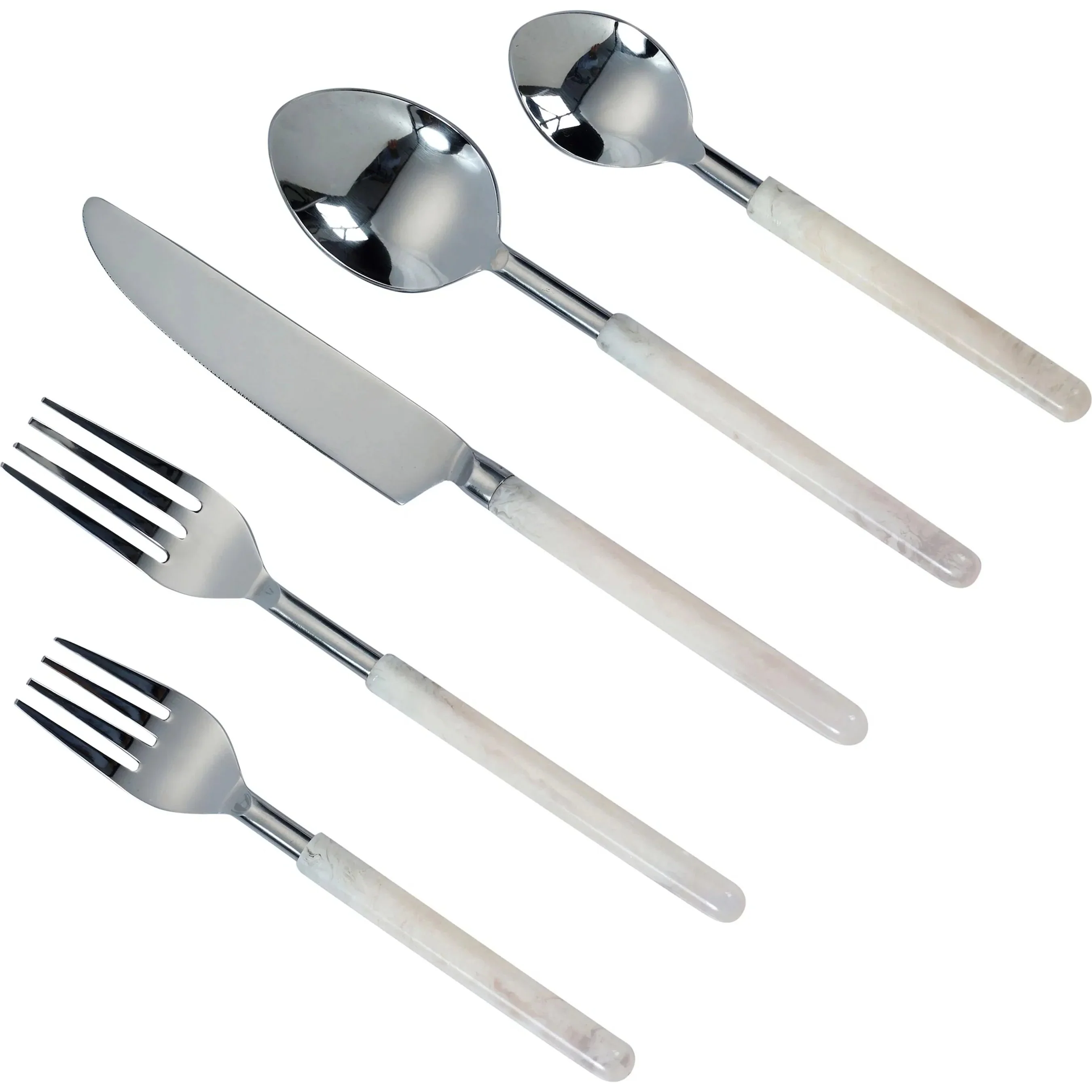 Frose Silver Stainless Steel Flatware (Set of 5)
