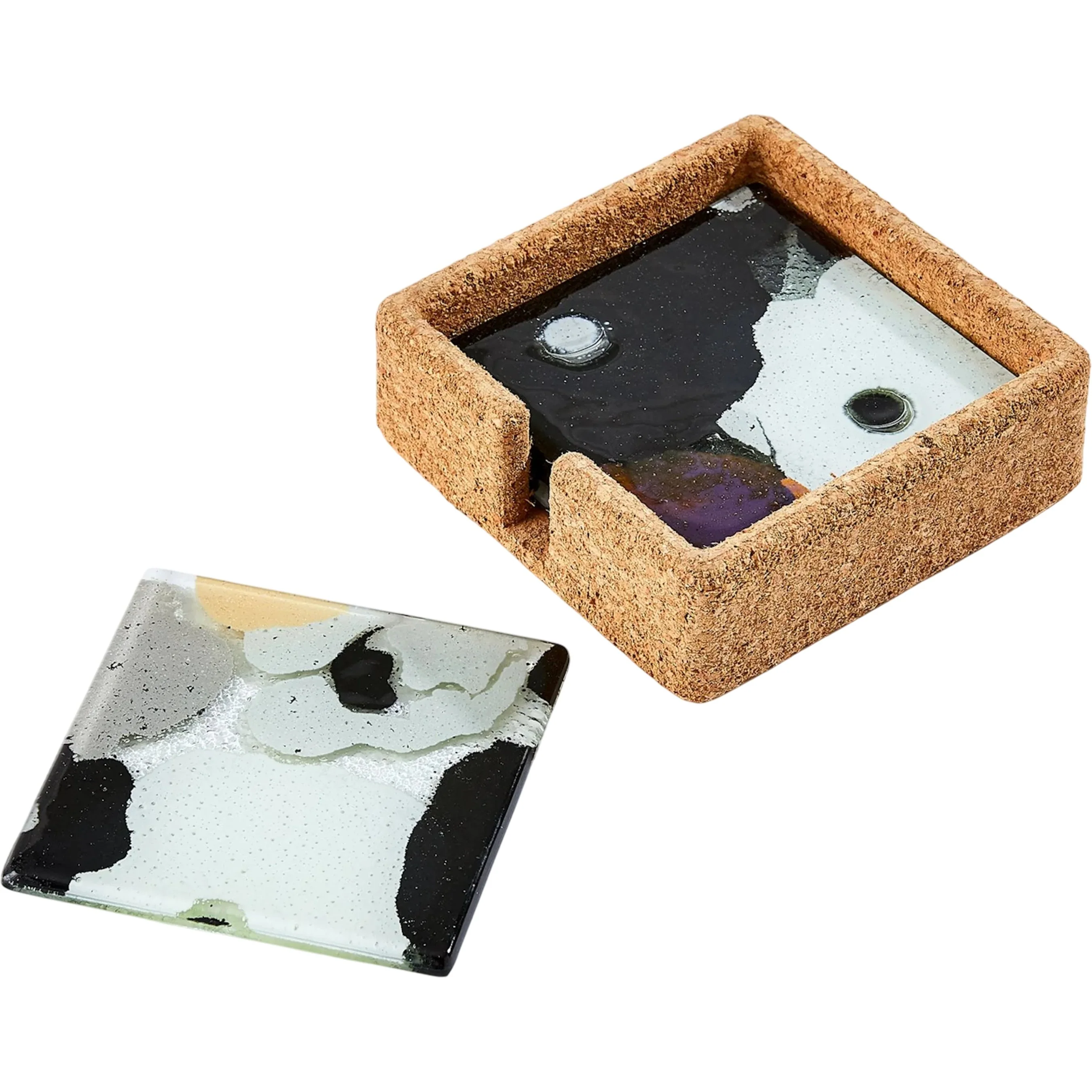 Fused Floral Coaster Set - Image 2