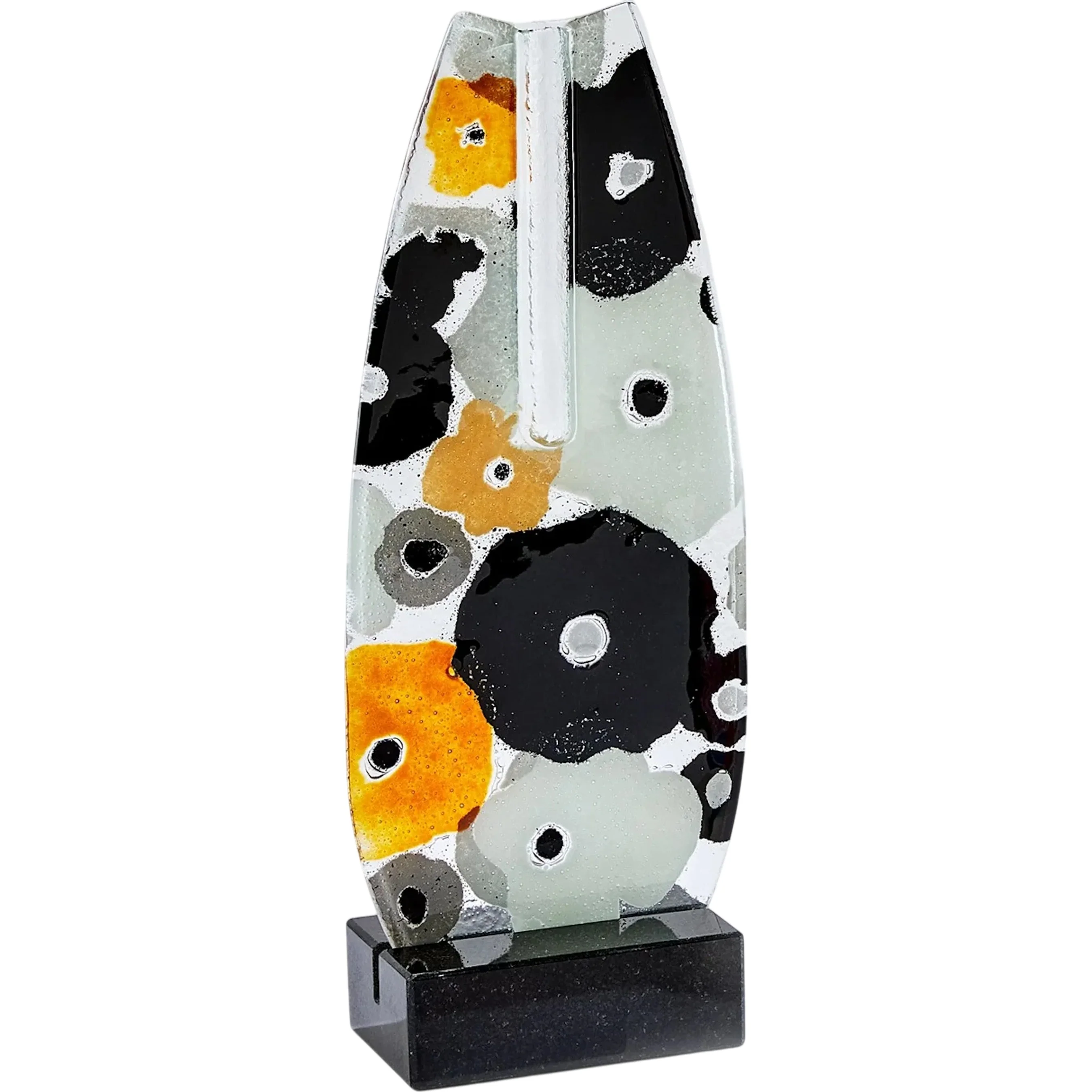Fused Floral Flat Vase - Image 2