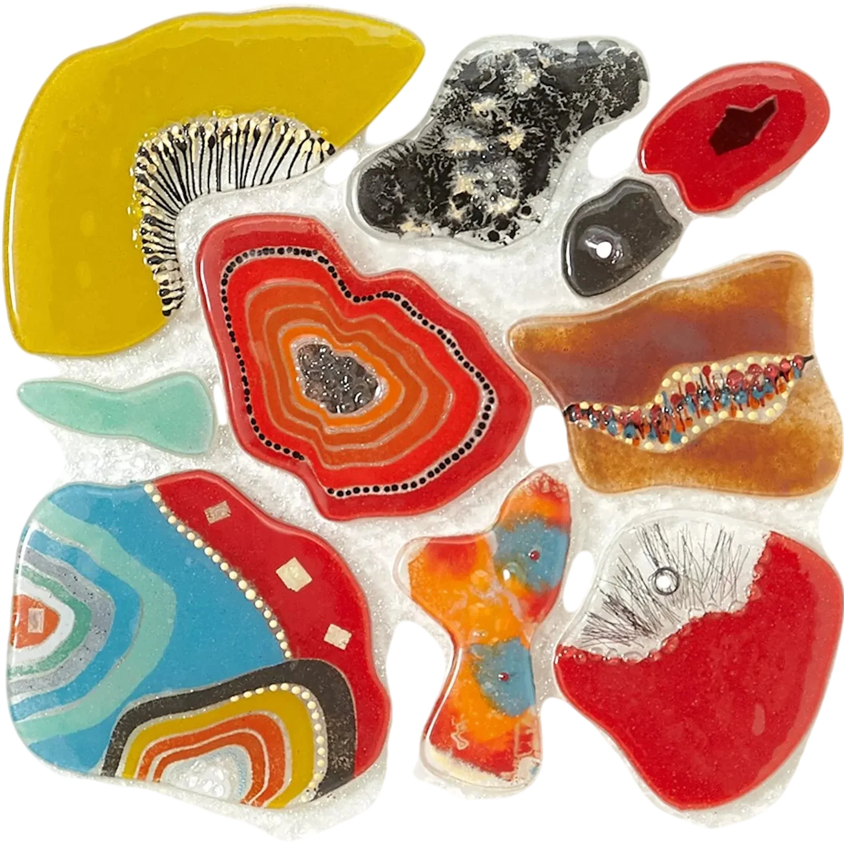 Fused Glass Wall Panel I