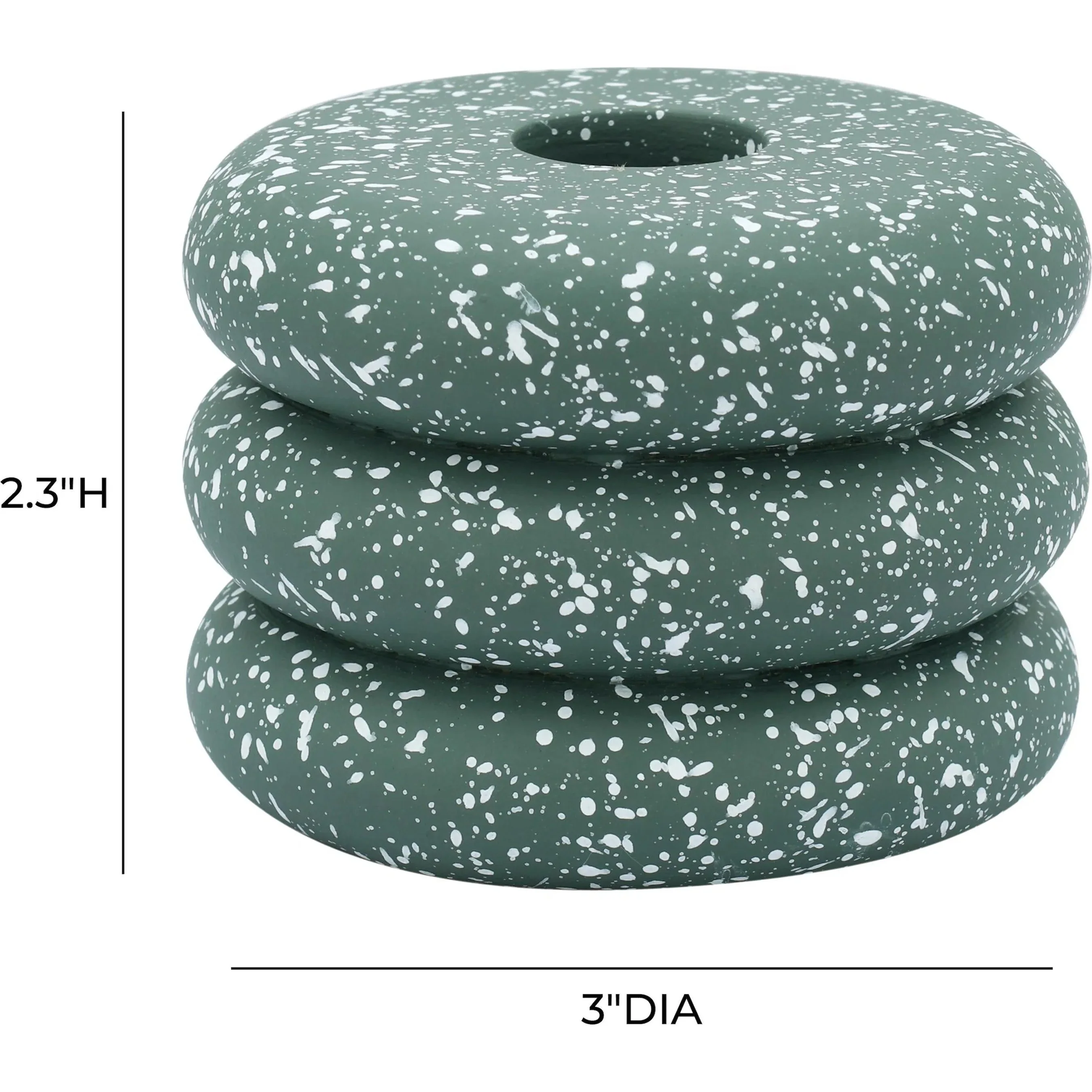 Gabby Speckled Stacked Candleholder - Image 4