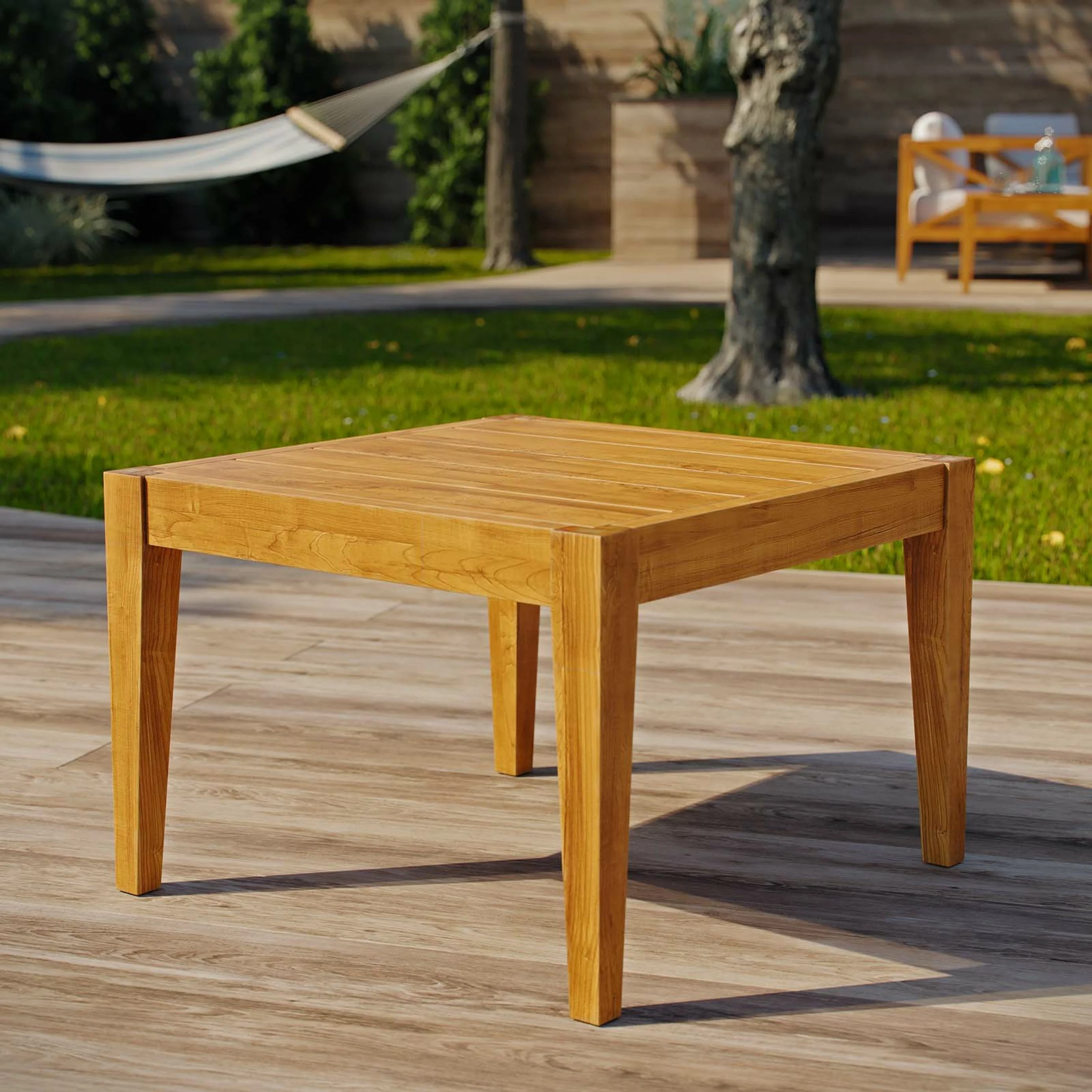 Galt Premium Grade A Teak Wood Side Table - Image 3