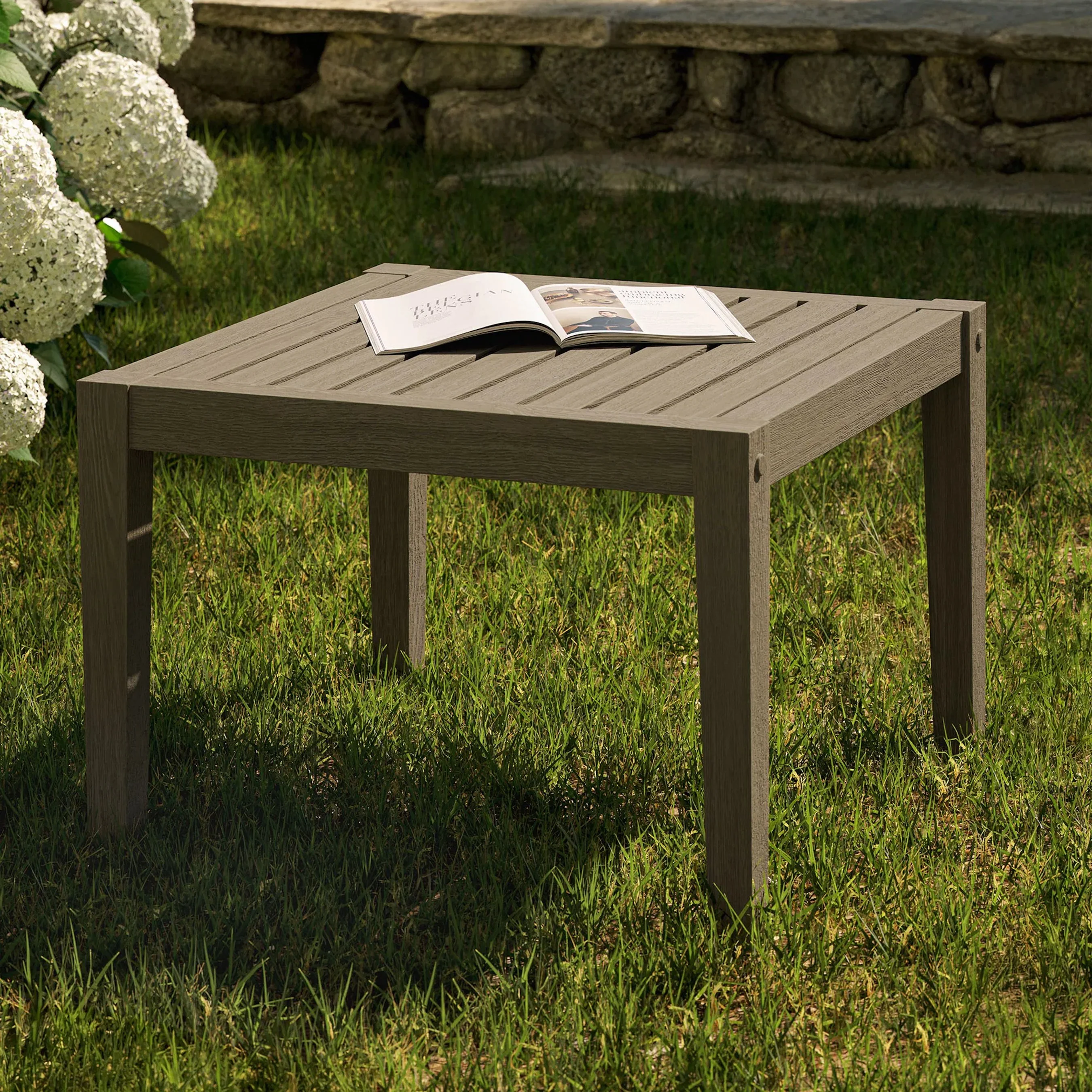 Galt Square Teak Side Table - Image 5