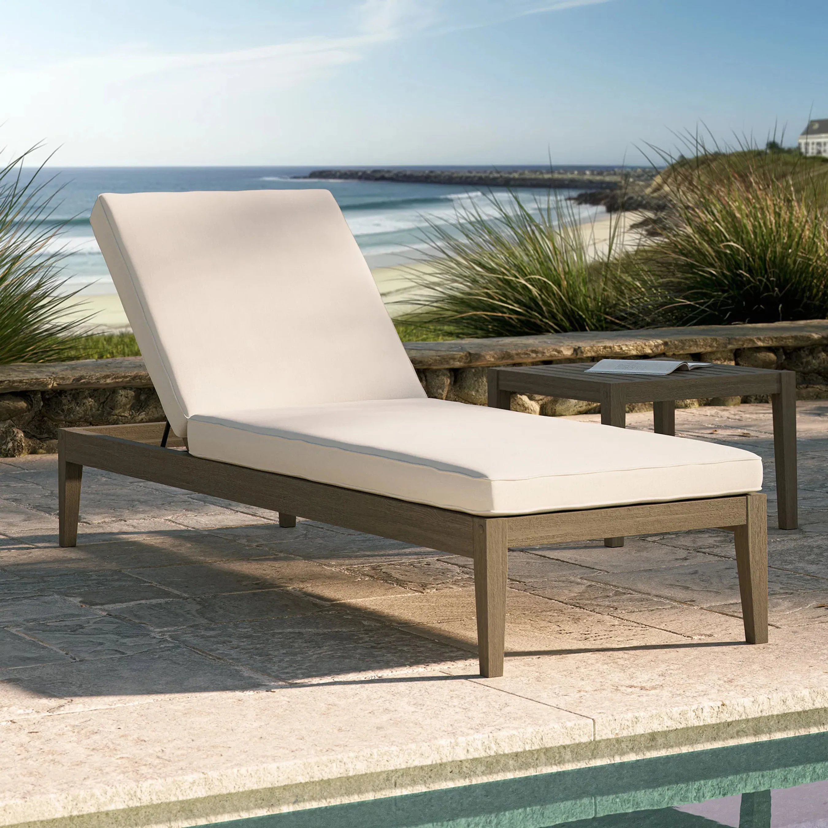 Galt Teak Chaise Lounge - Image 5