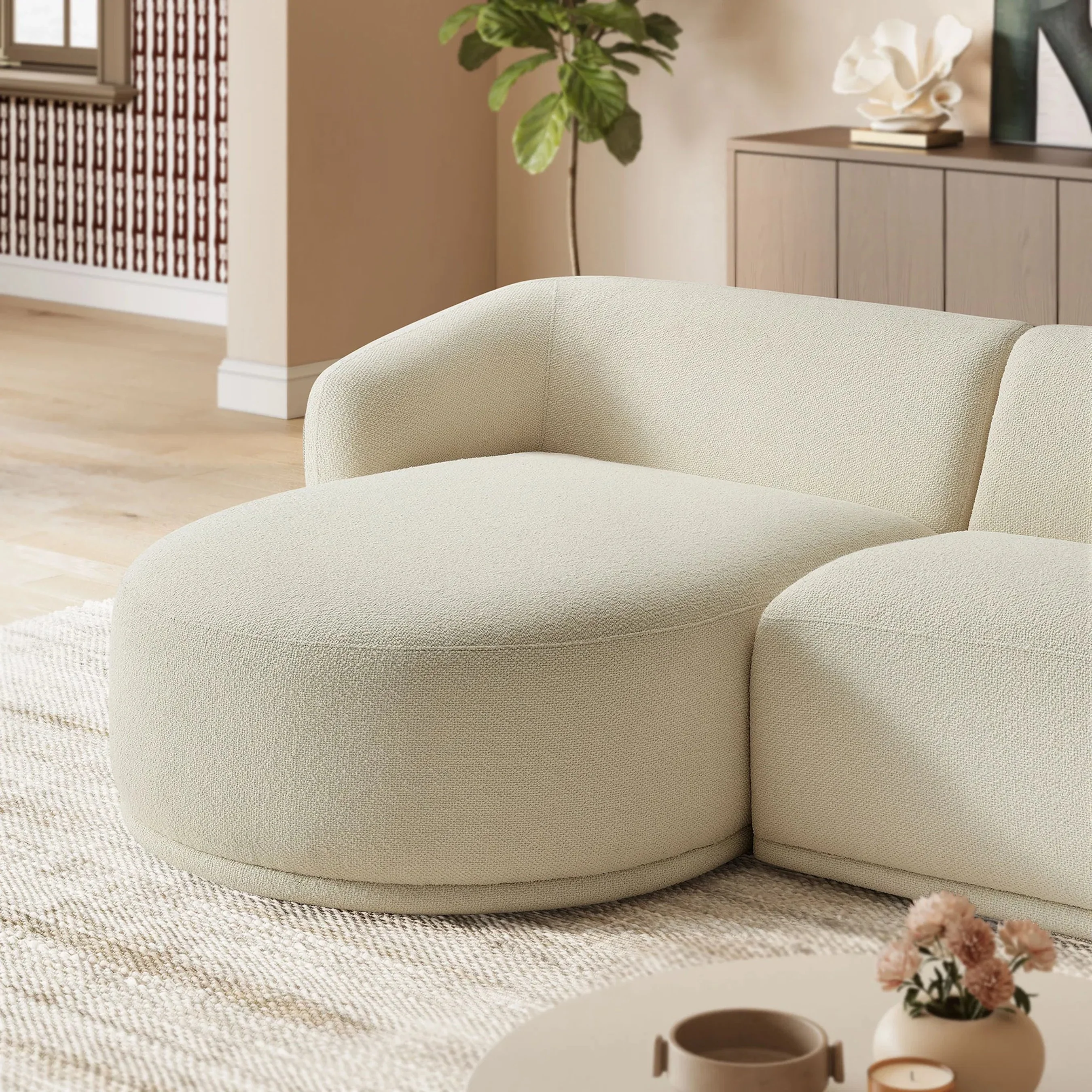 Gardner 2 Piece Boucle Modular Sofa with Chaise - Image 26