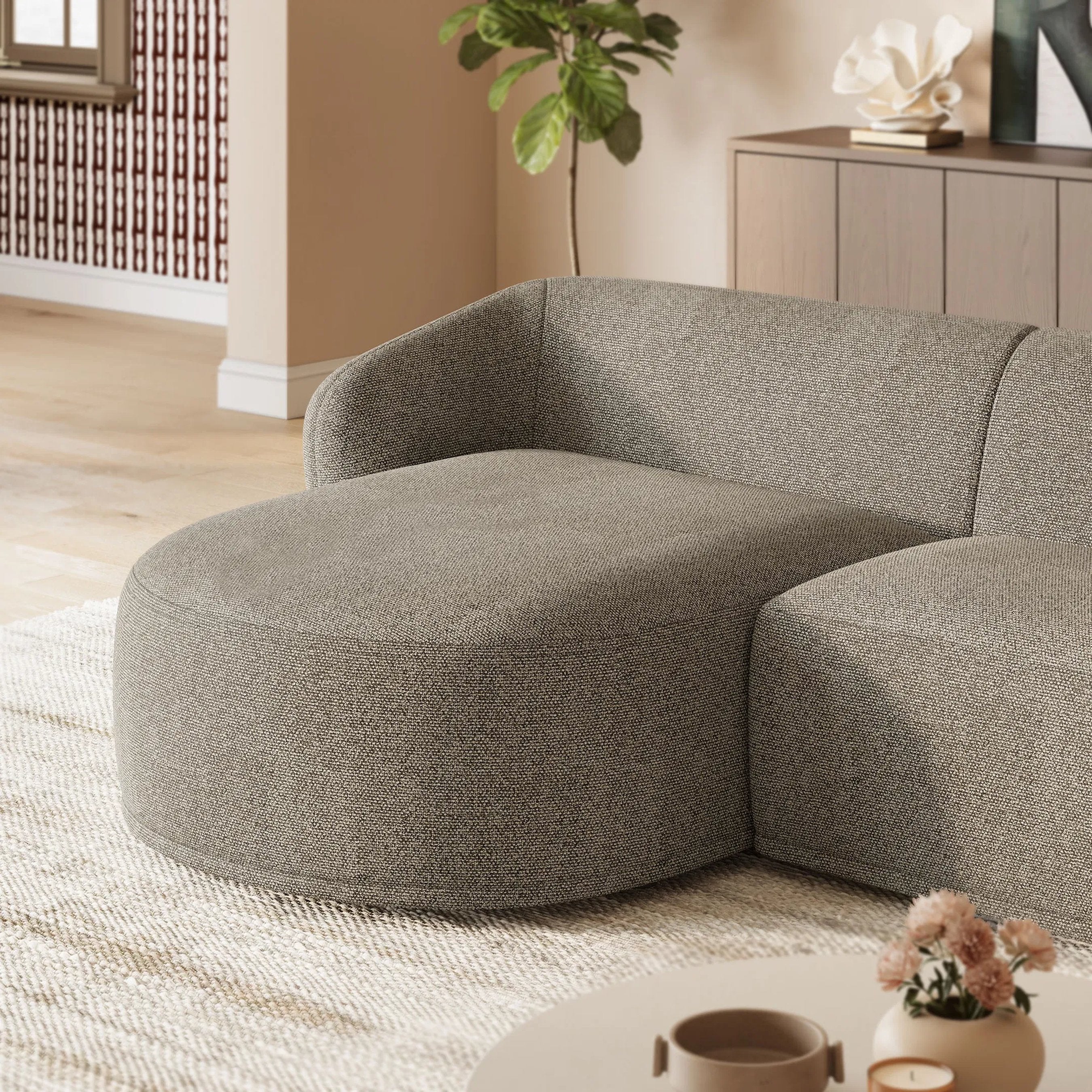 Gardner 2 Piece Boucle Modular Sofa with Chaise - Image 28