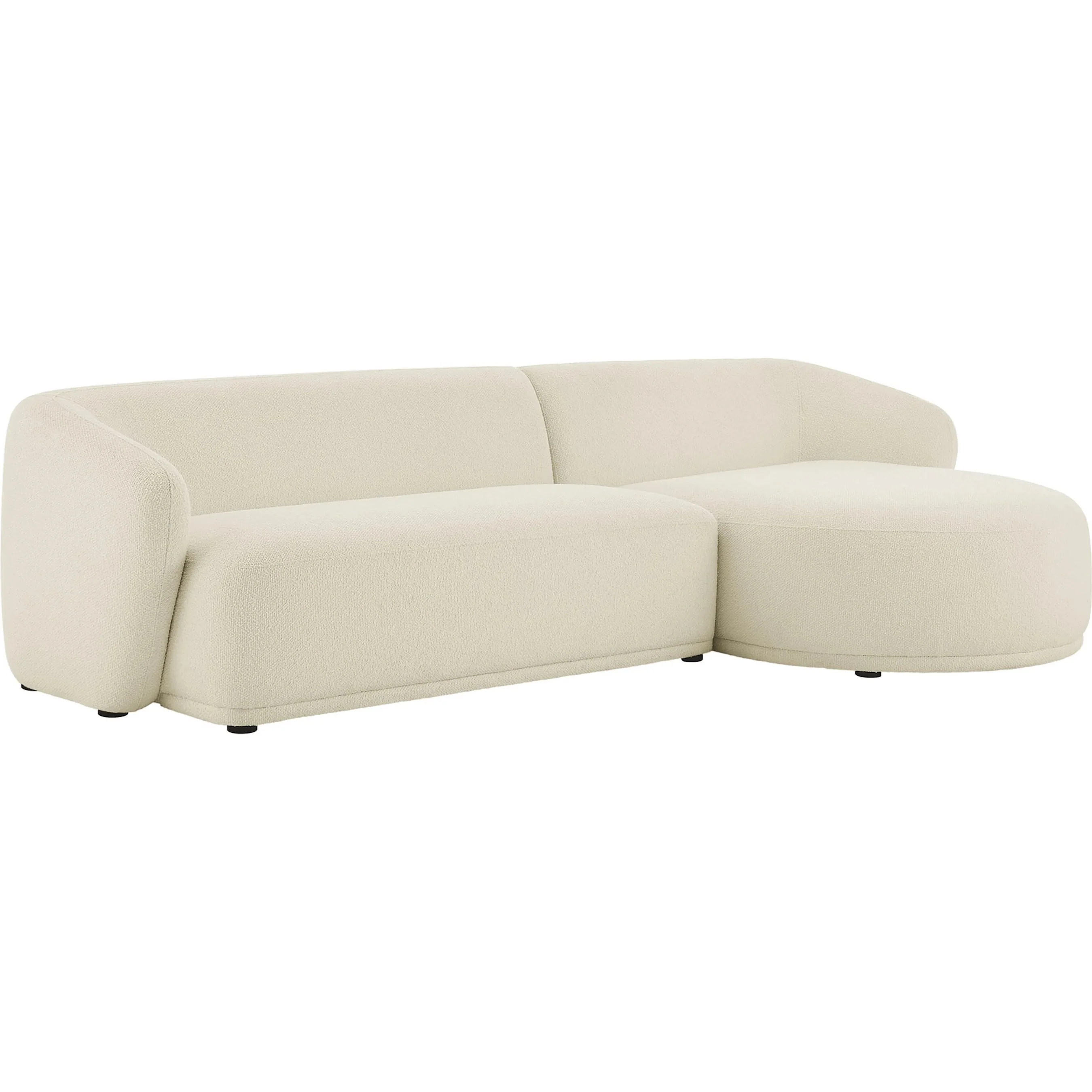 Gardner 2 Piece Boucle Modular Sofa with Chaise - Image 3