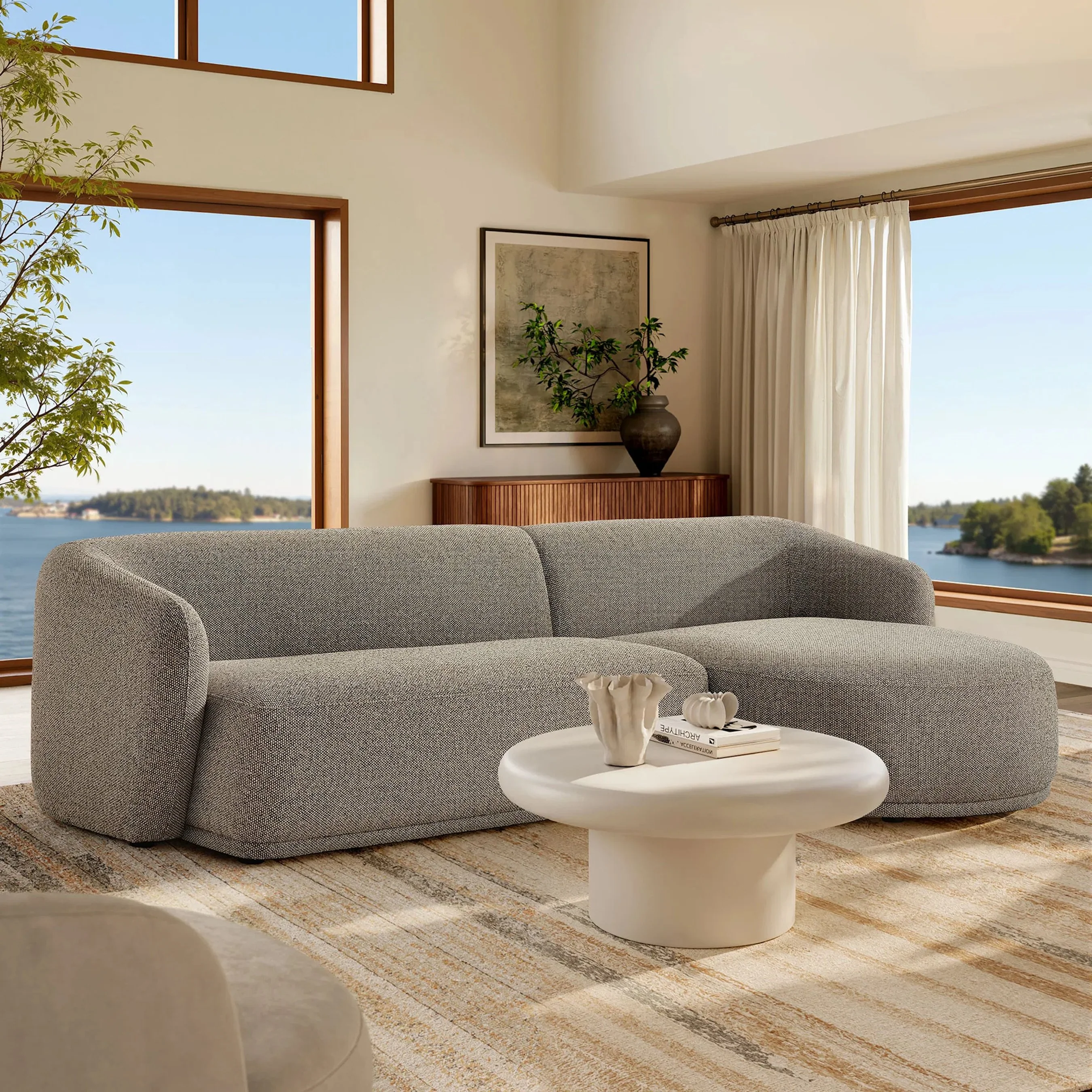 Gardner 2 Piece Boucle Modular Sofa with Chaise - Image 31