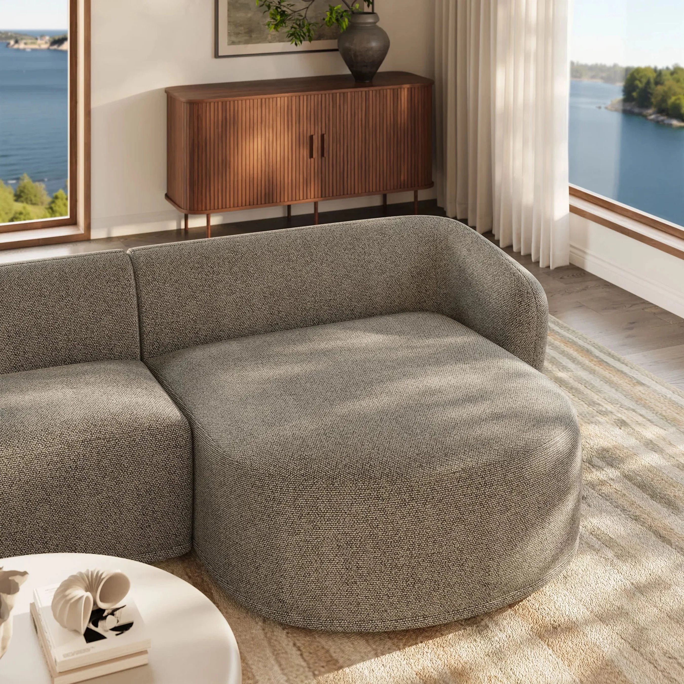 Gardner 2 Piece Boucle Modular Sofa with Chaise - Image 32