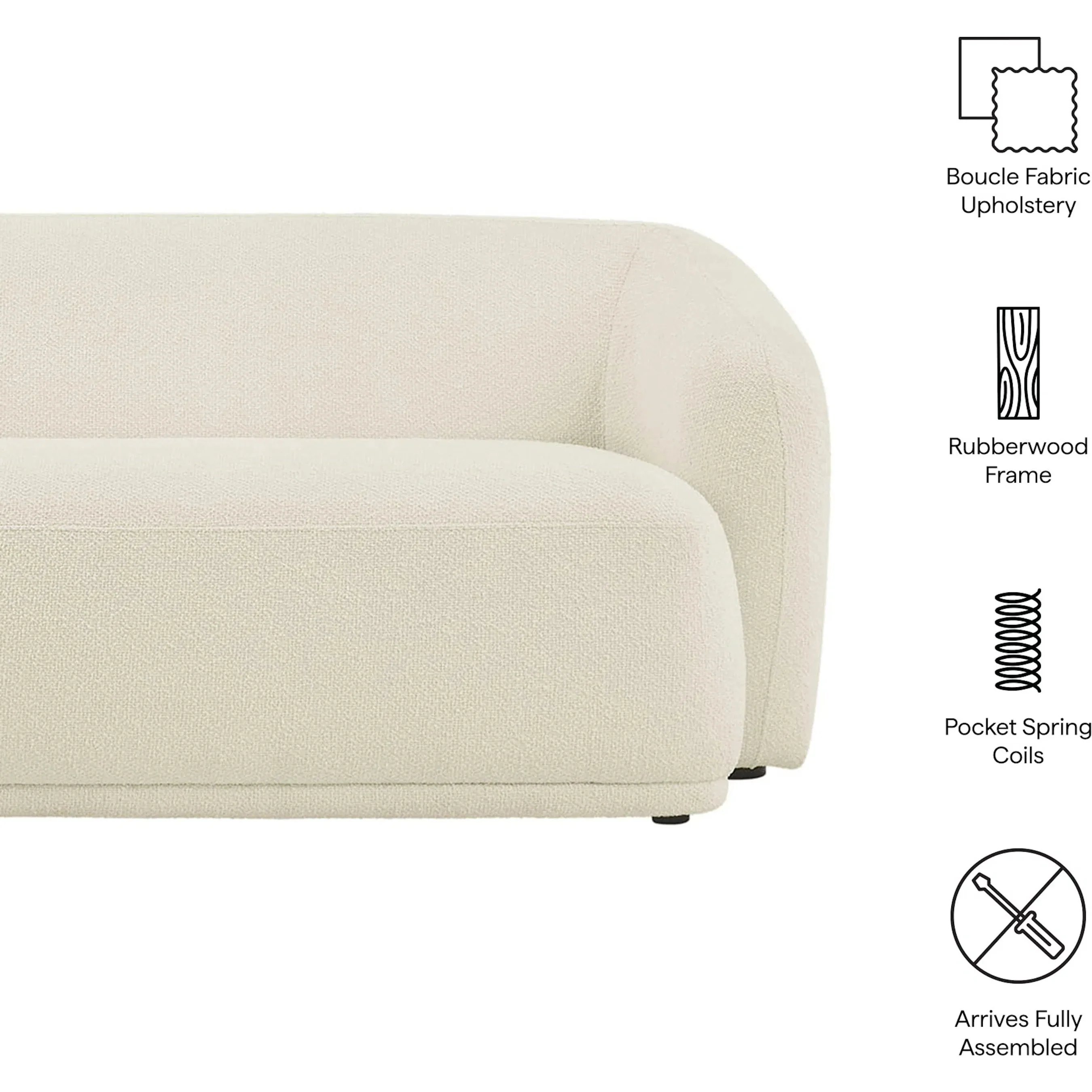 Gardner 88" Boucle Sofa - Image 9