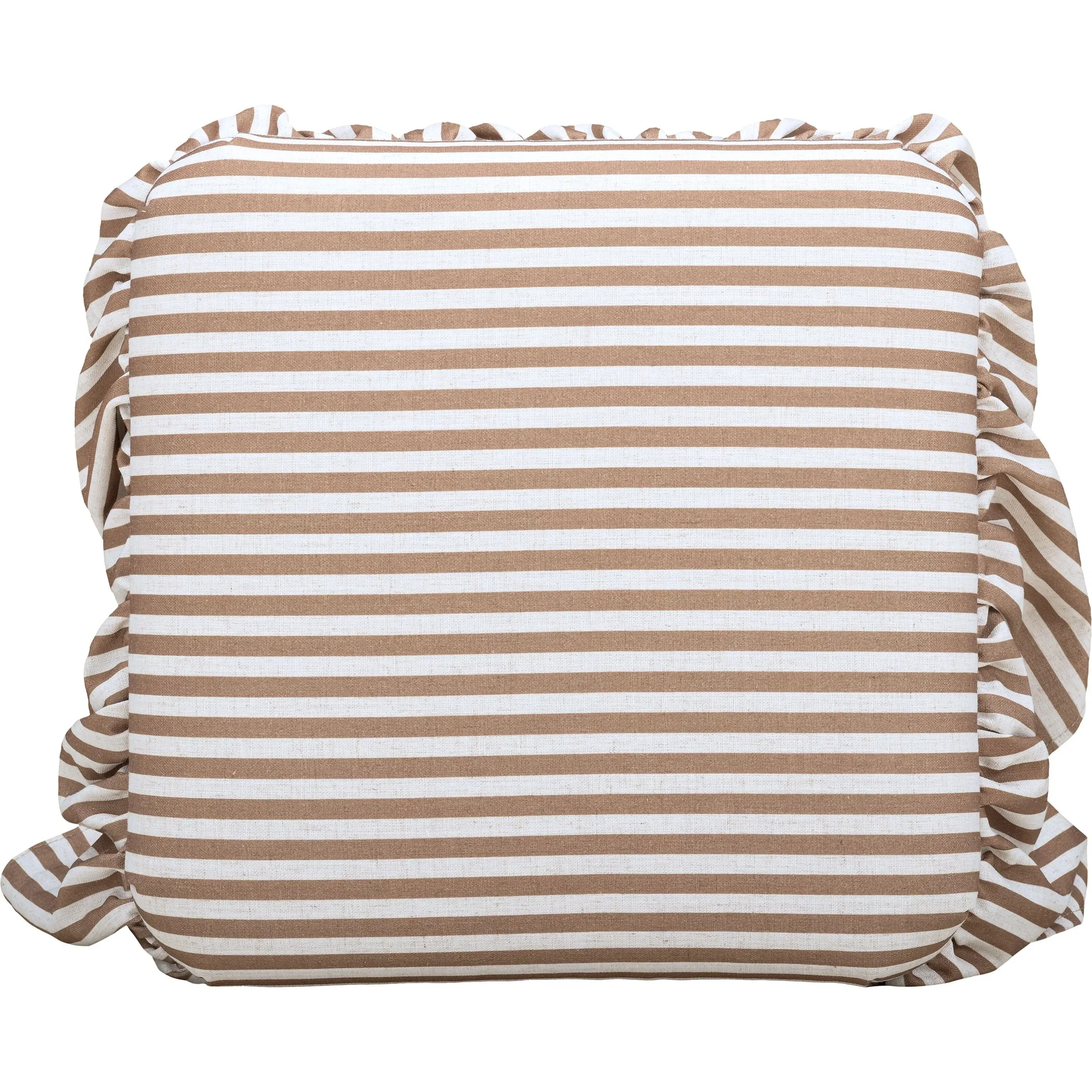 Gertrude Striped Performance Linen Skirted Ottoman - Image 7